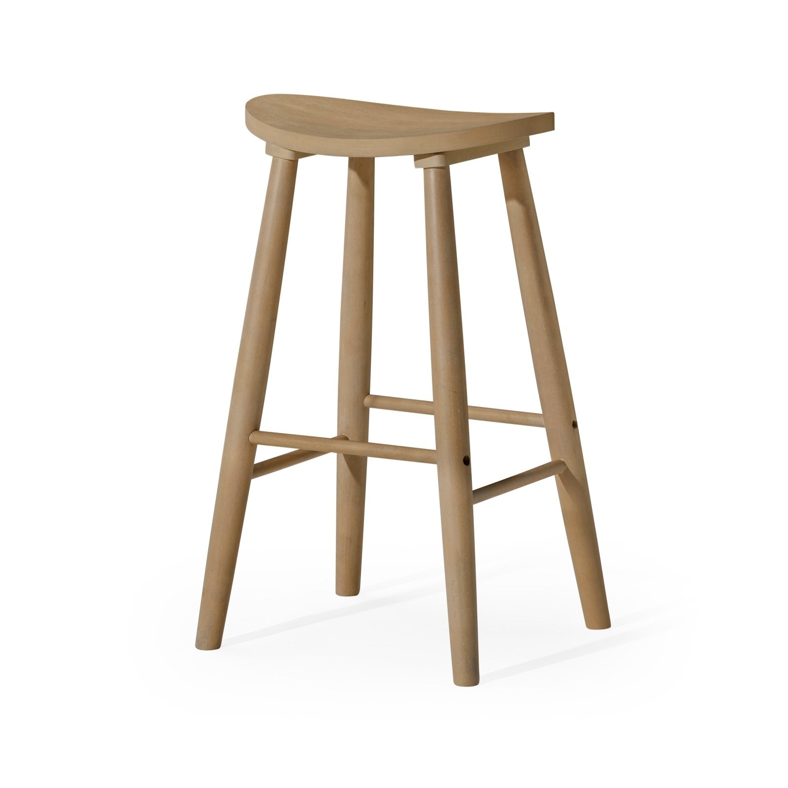 30" Luna Bar Stool in Oak Wood Finish in Stools by Maven Lane