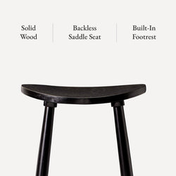 Luna Bar Stool in Black Finish in Stools by Maven Lane