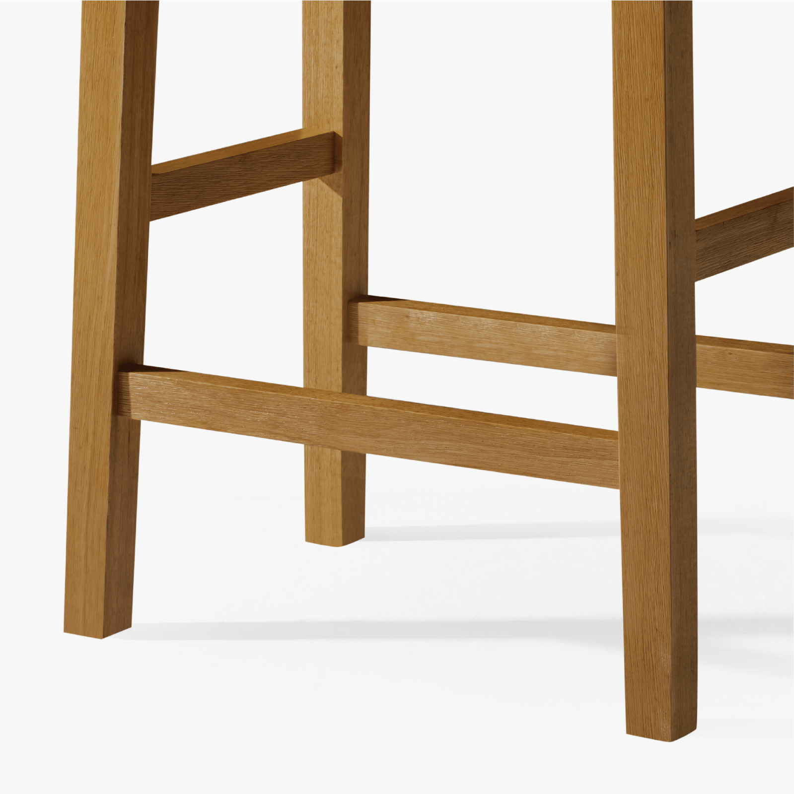 26" Emerson Counter Stool in Weathered Natural Wood Finish with Avanti Bone Vegan Leather in Stools by Maven Lane