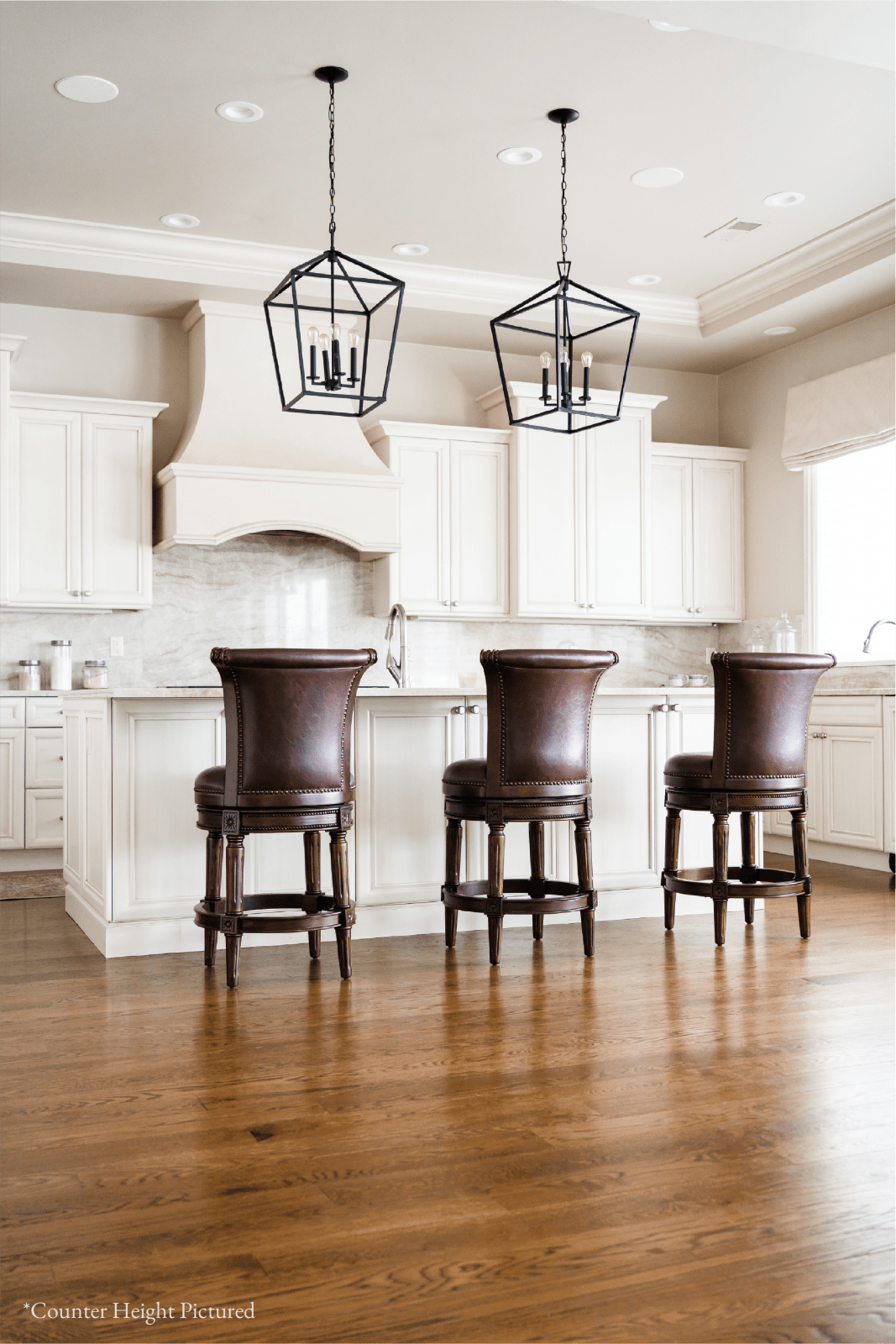 31" Pullman Bar Stool in Dark Walnut Finish with Vintage Brown Vegan Leather in Stools by Maven Lane