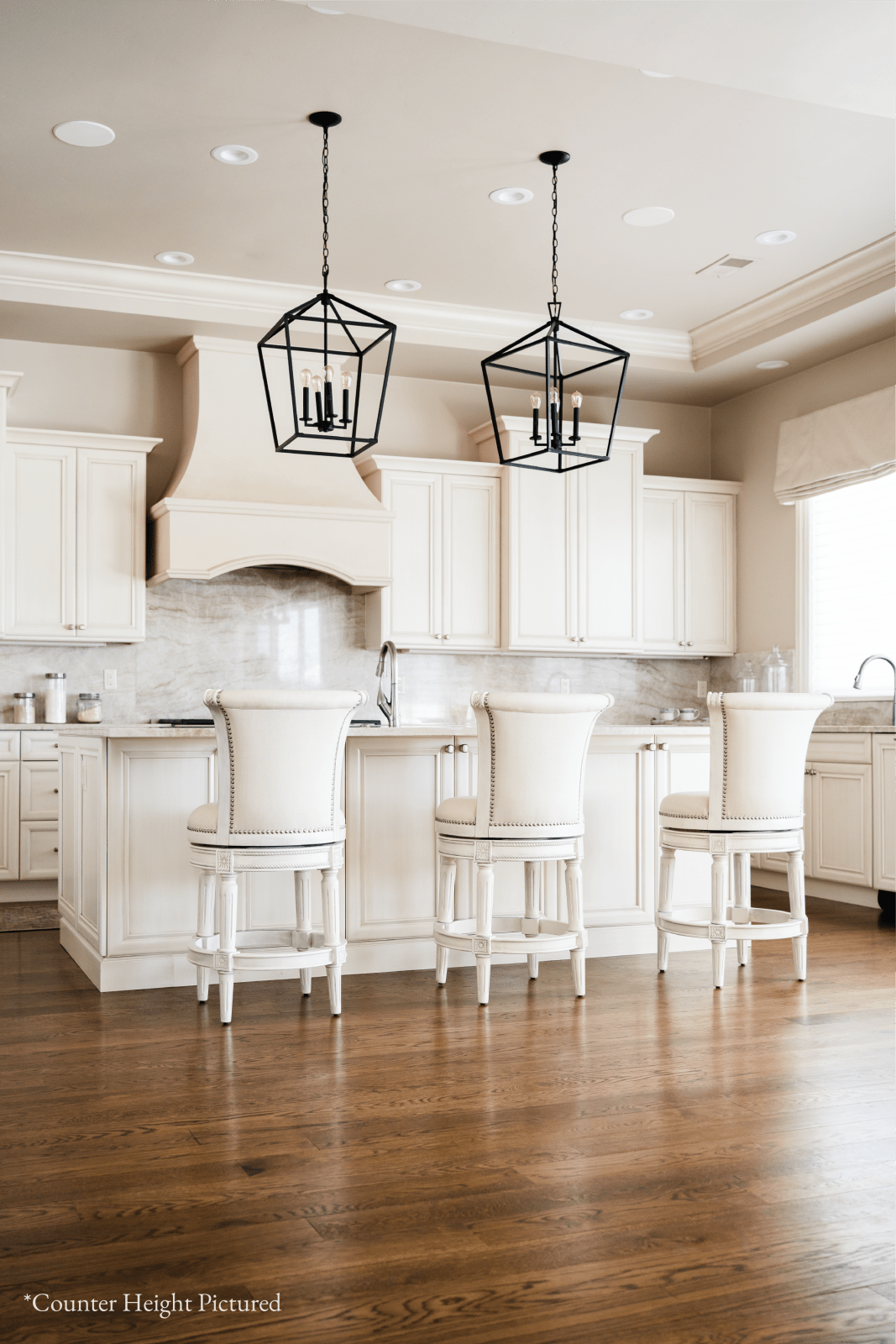 31" Pullman Bar Stool in White Oak Finish with Natural Fabric Upholstery in Stools by Maven Lane