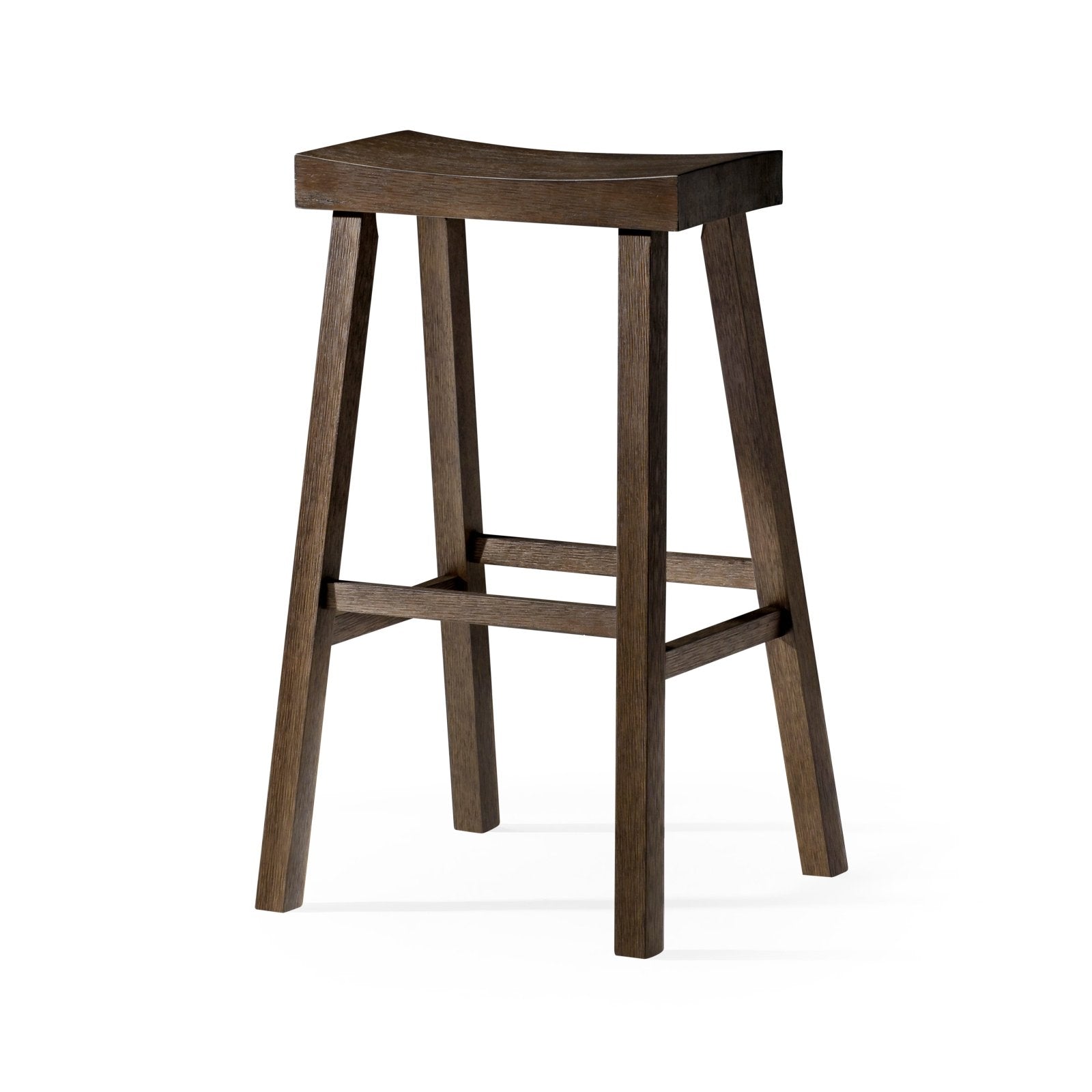 31" Vincent bar stool in antiqued brown finish in Stools by Maven Lane