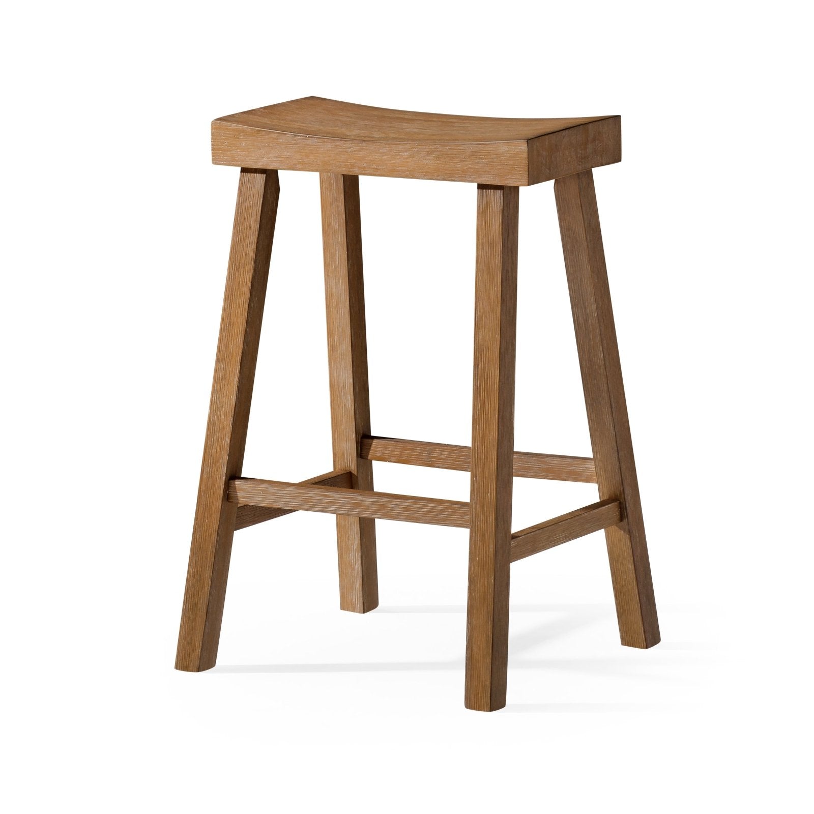 31" Vincent Barstool in Antiqued Natural Finish in Stools by Maven Lane