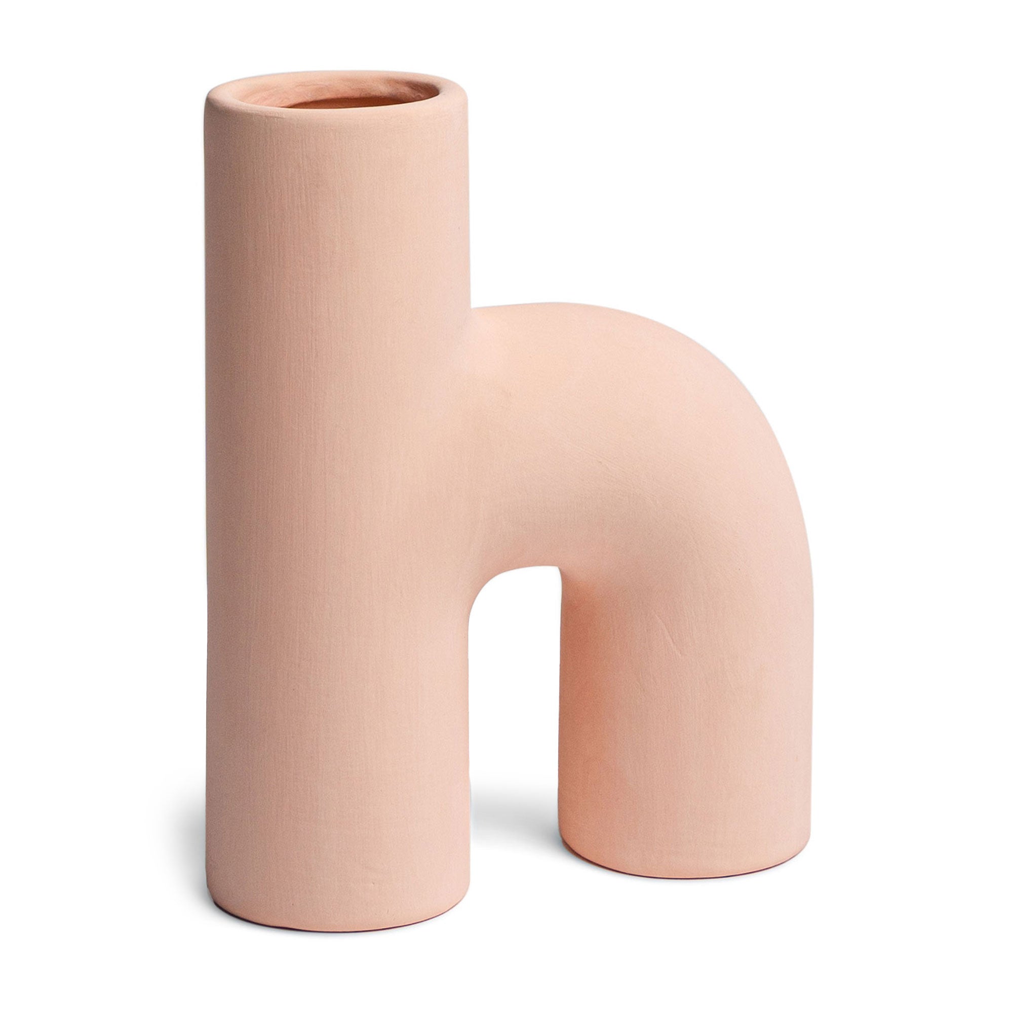 Lila Abstract Sculptural Decorative Modern Vase in Pink in Decorative by Maven Lane