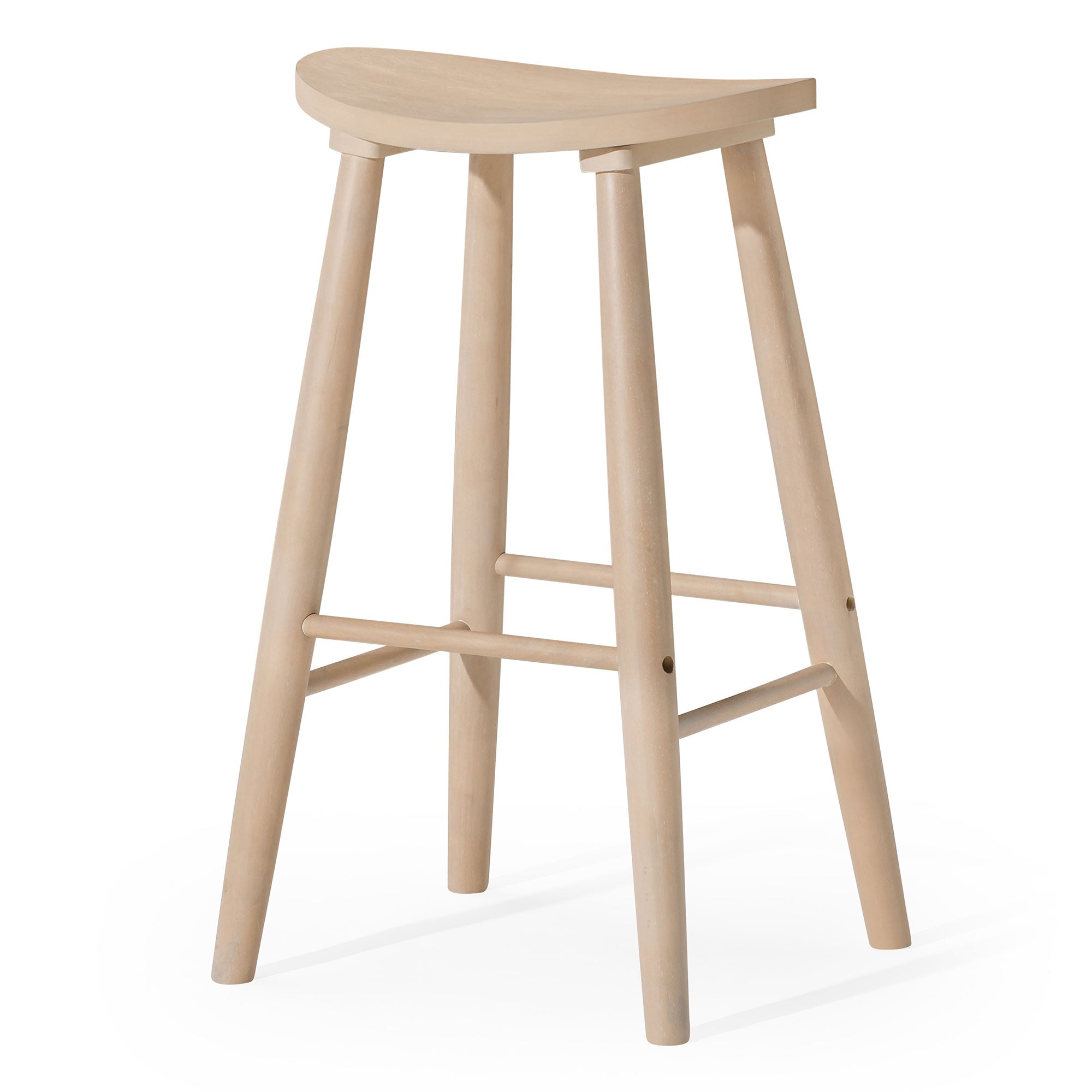 Luna Bar Stool in Light Oak Wood Finish in Stools by Maven Lane