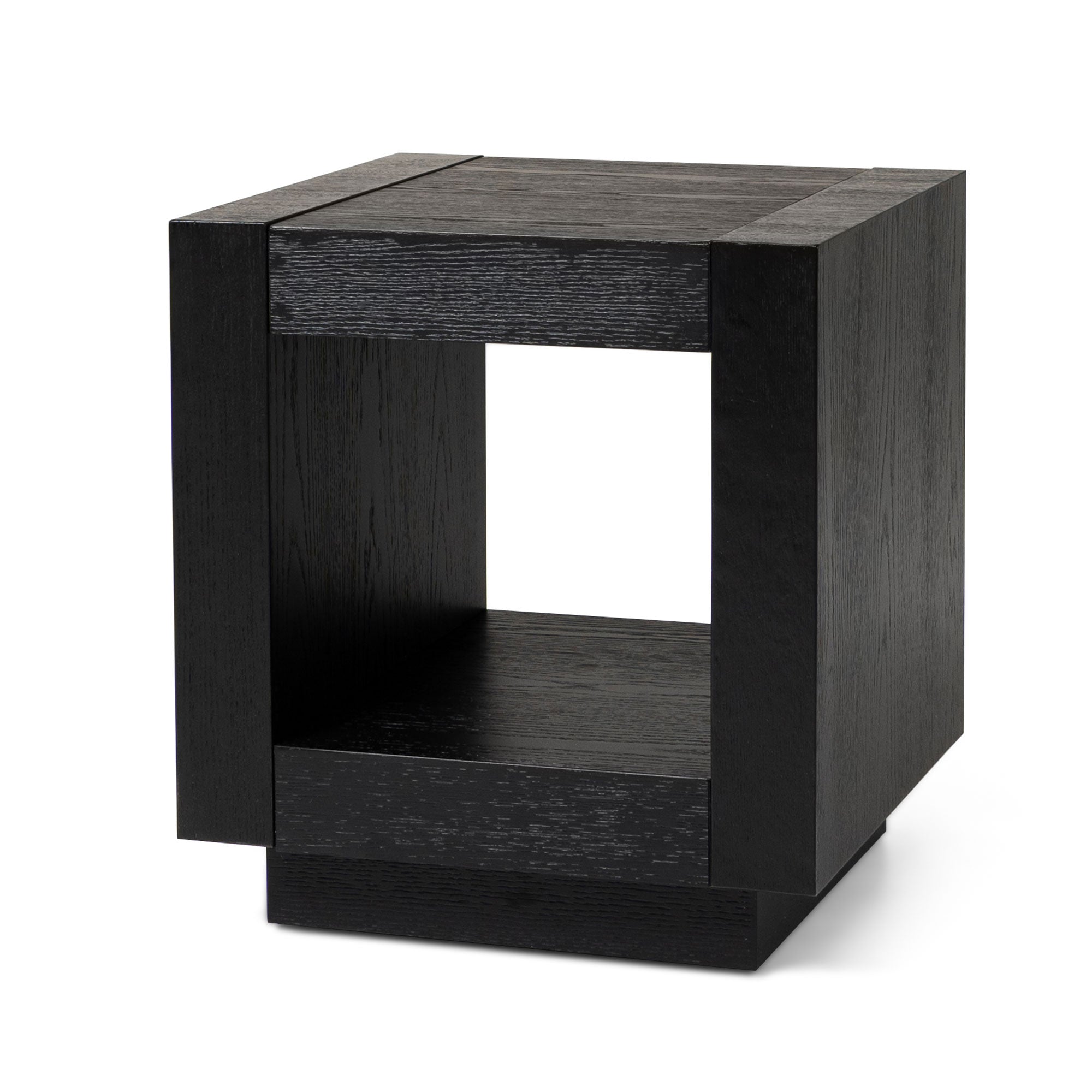 Artemis Contemporary Wooden Side Table in Refined Black Finish in Accent Tables by Maven Lane