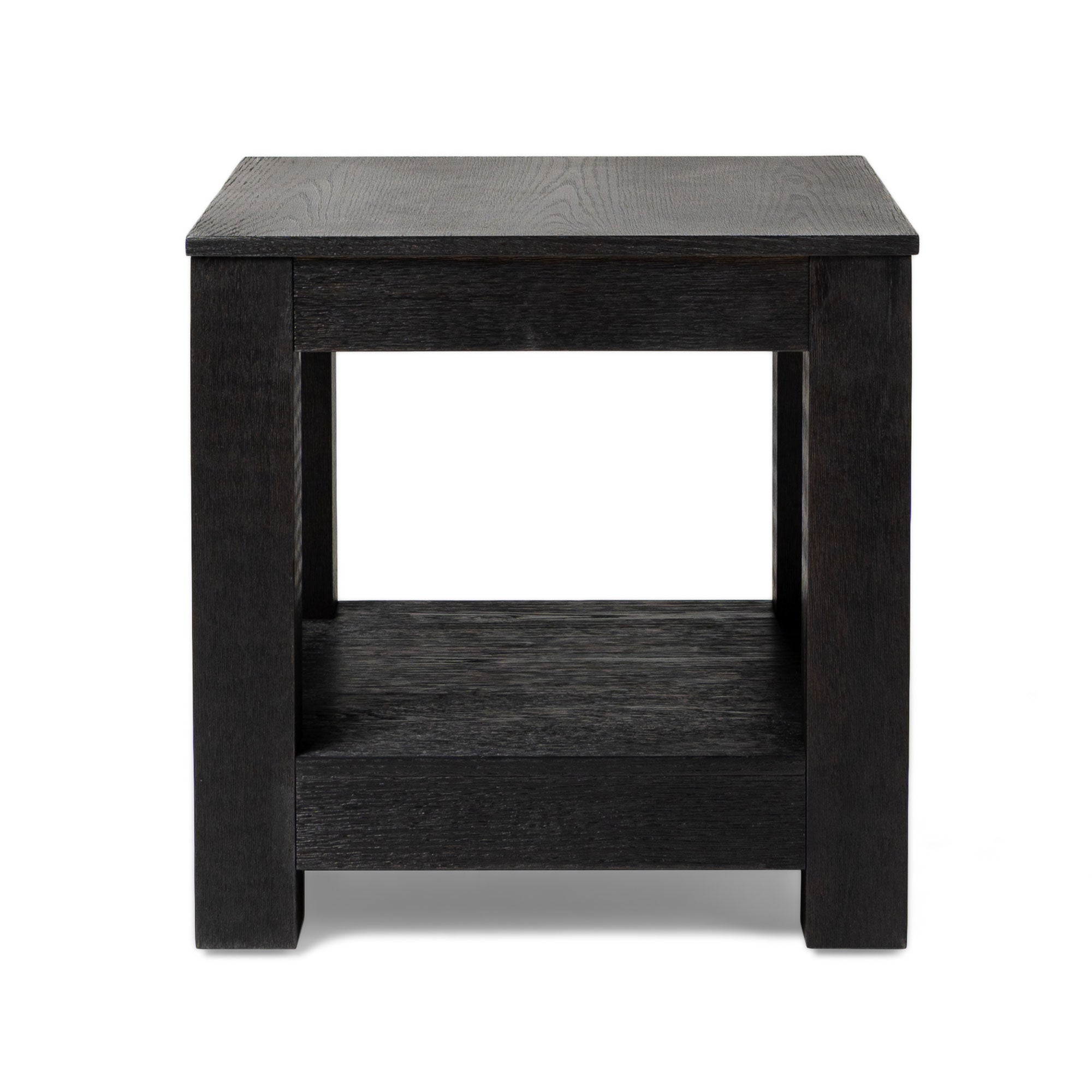 Paulo Wooden Side Table in Weathered Black Finish in Accent Tables by Maven Lane