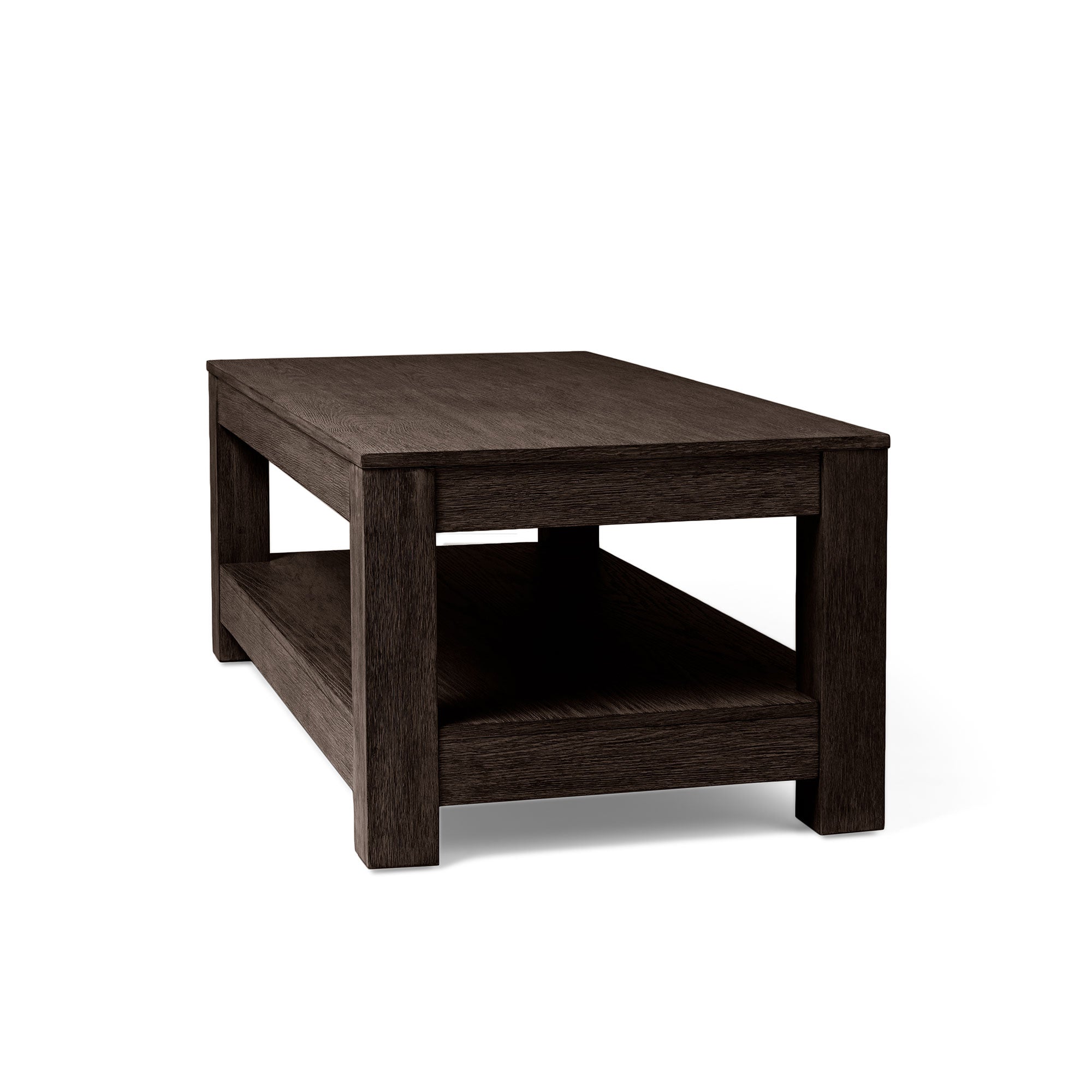 Paulo Wooden Coffee Table in Weathered Brown Finish in Accent Tables by Maven Lane