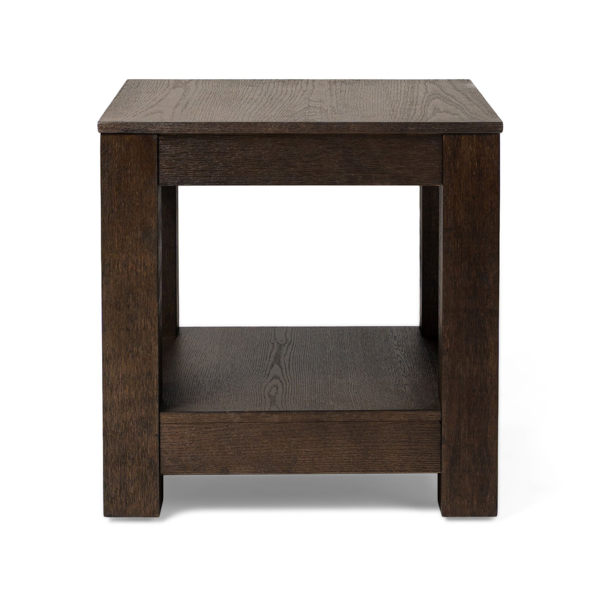 Paulo Wooden Side Table in Weathered Brown Finish in Accent Tables by Maven Lane