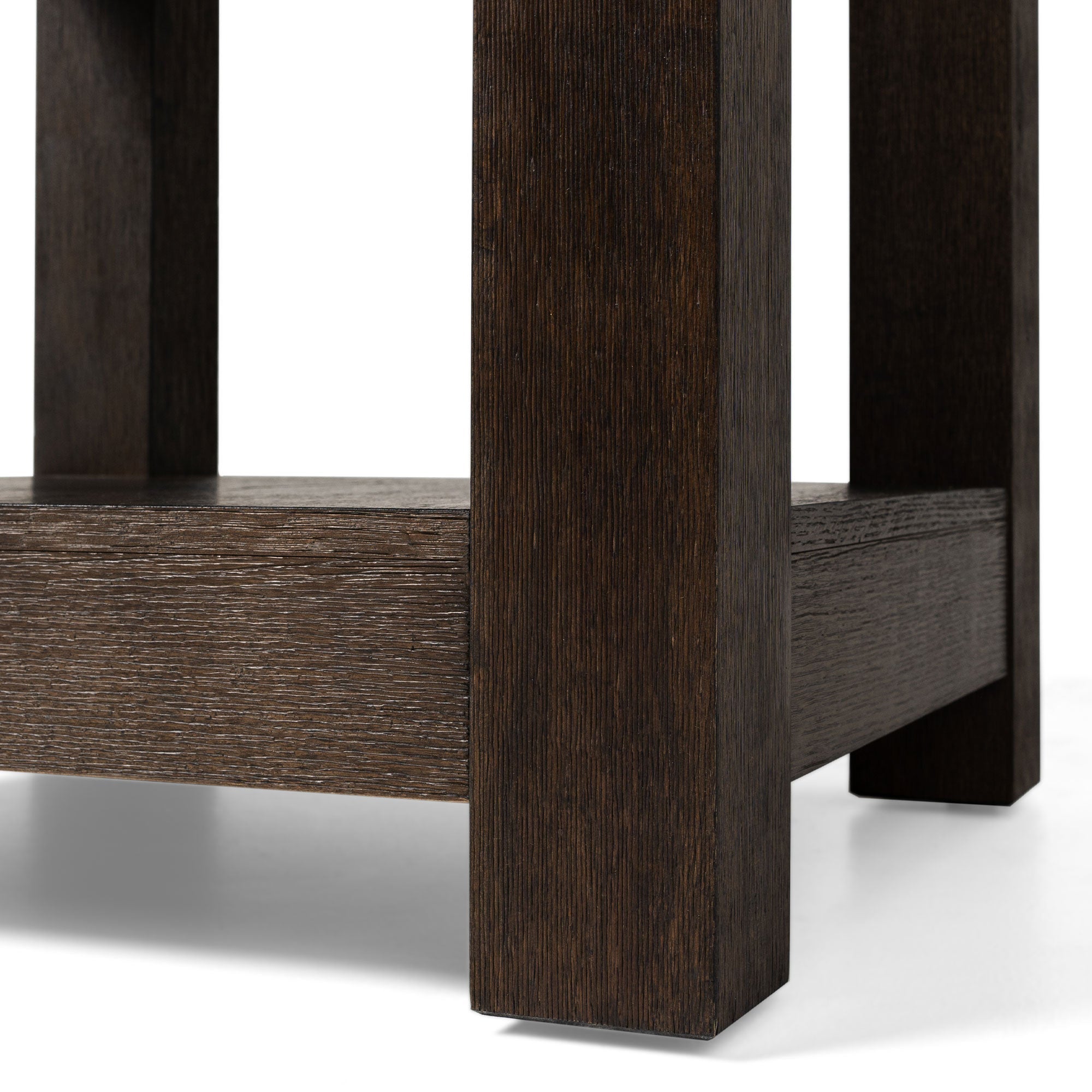 Paulo Wooden Side Table in Weathered Brown Finish in Accent Tables by Maven Lane