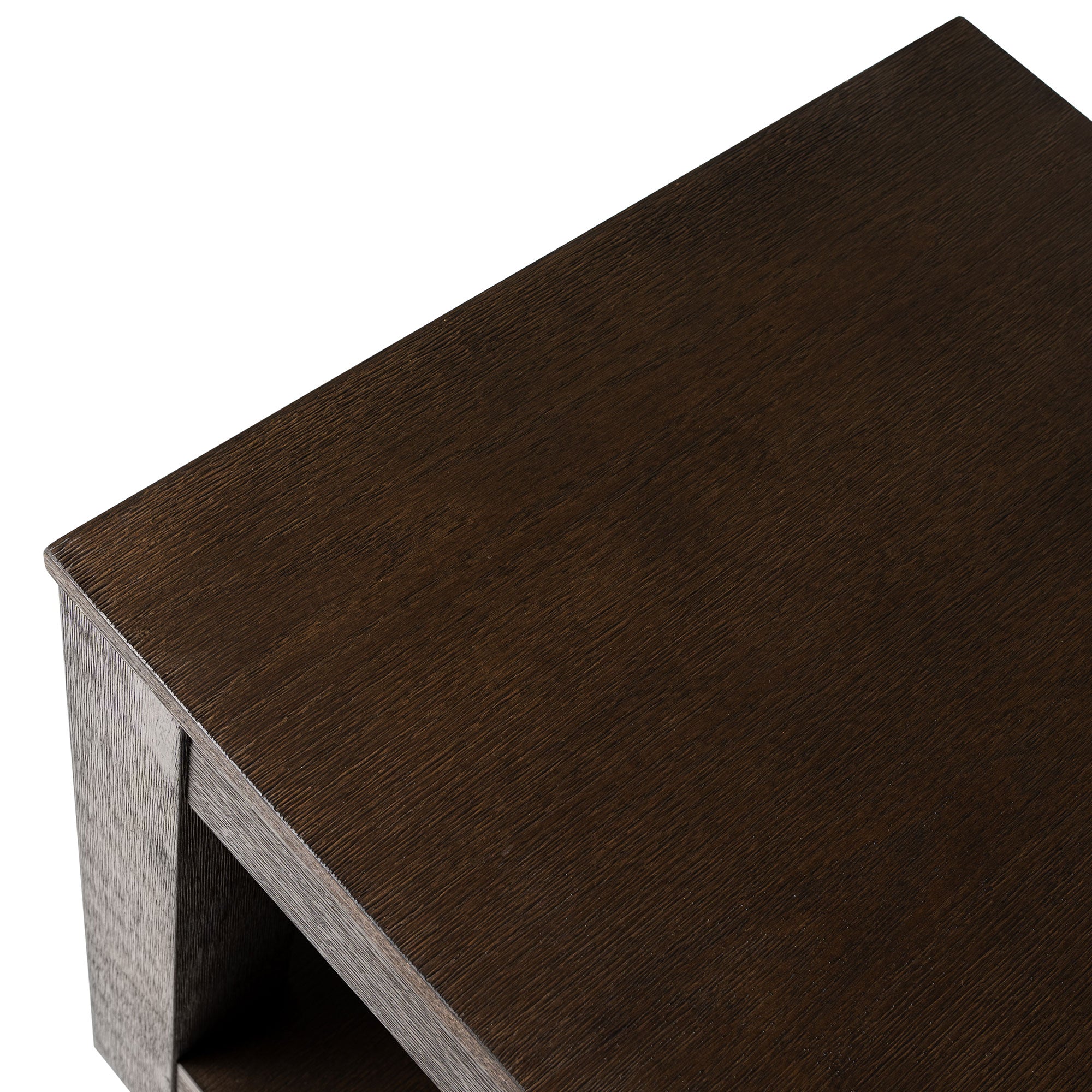 Paulo Wooden Side Table in Weathered Brown Finish in Accent Tables by VMI