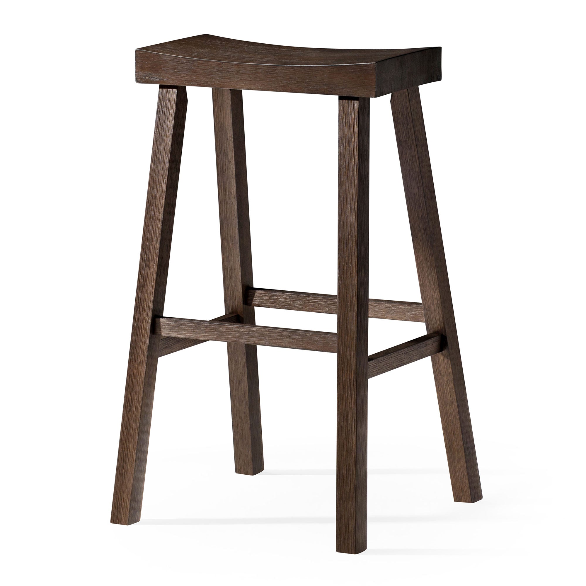 Vincent Bar Stool in Antiqued Brown Finish in Stools by Maven Lane