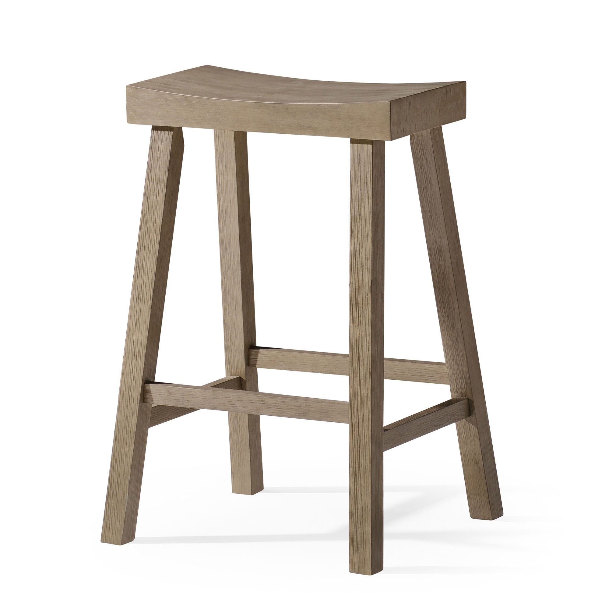 Unfinished saddle store bar stools