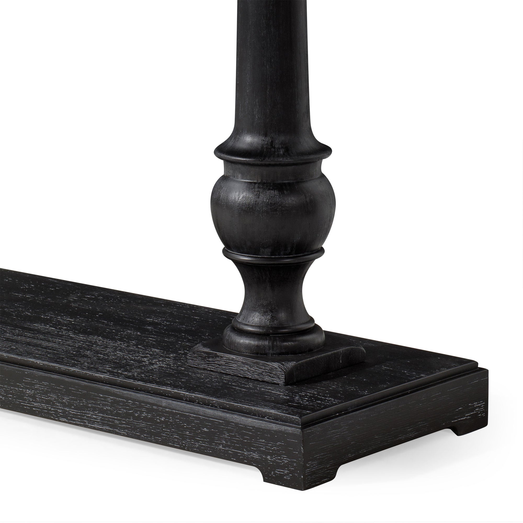 Arthur Classical Wooden Console Table in Antiqued Black Finish in Accent Tables by Maven Lane