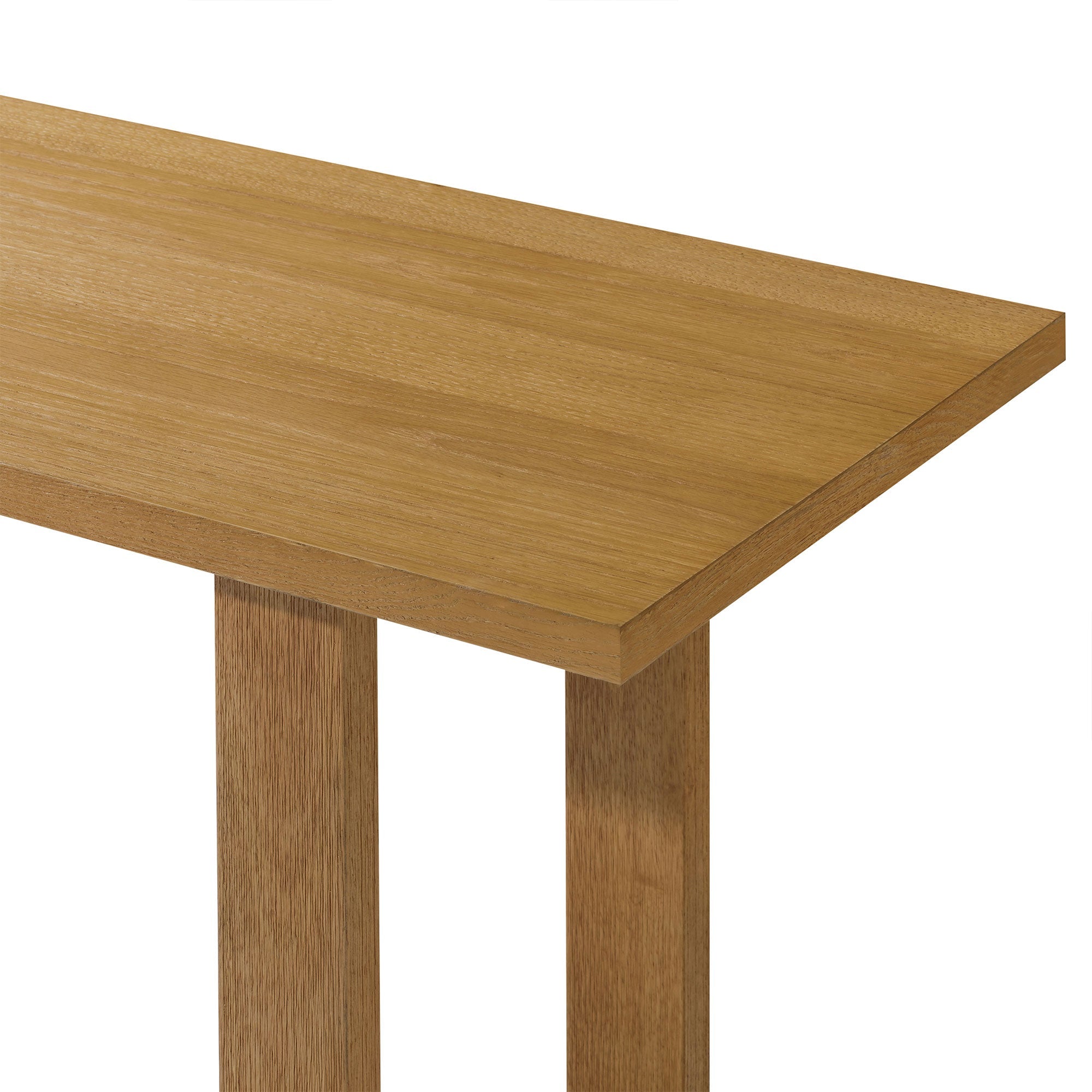 Hera Organic Wooden Console Table in Weathered Natural Finish in Accent Tables by Maven Lane