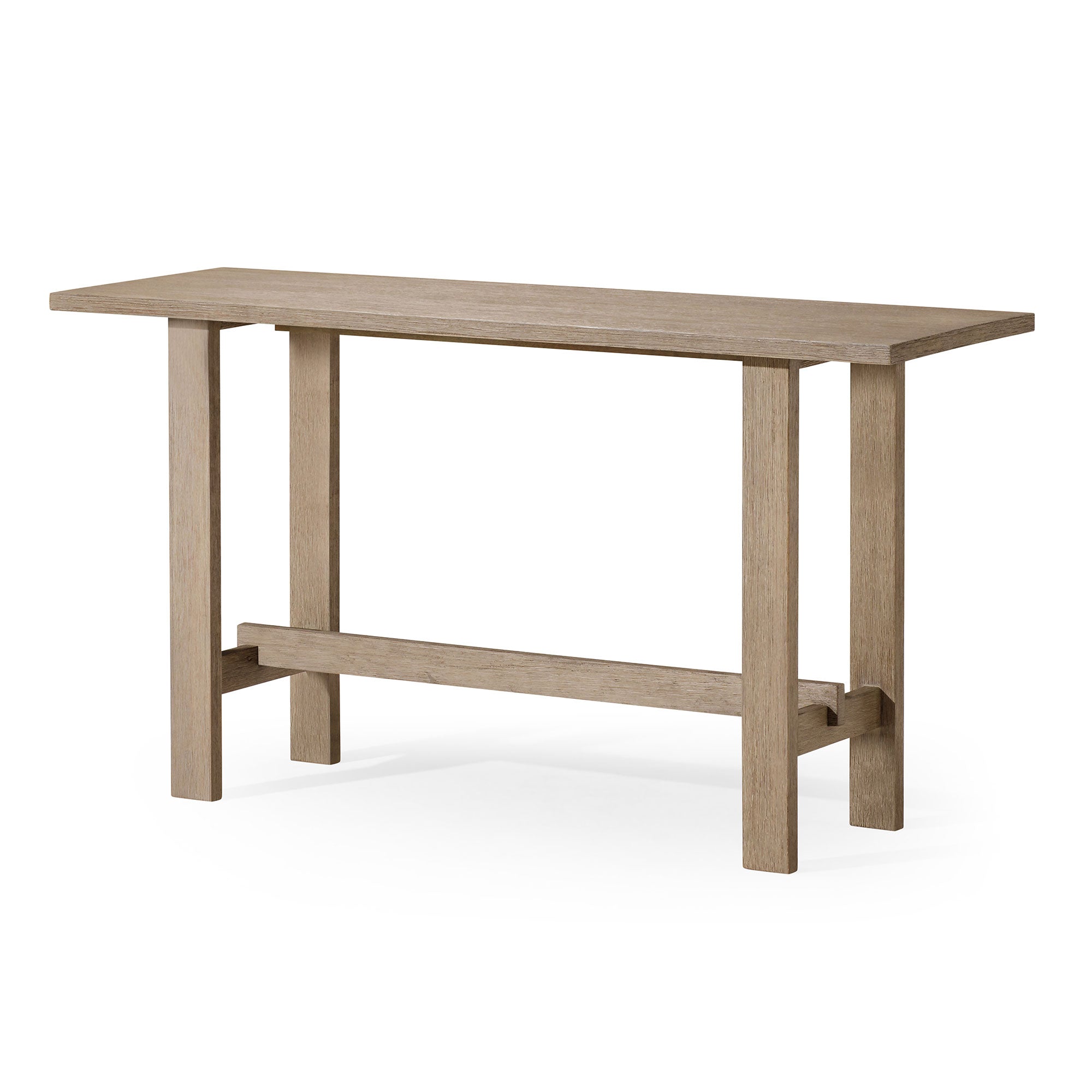 Hera Organic Wooden Console Table in Weathered Grey Finish