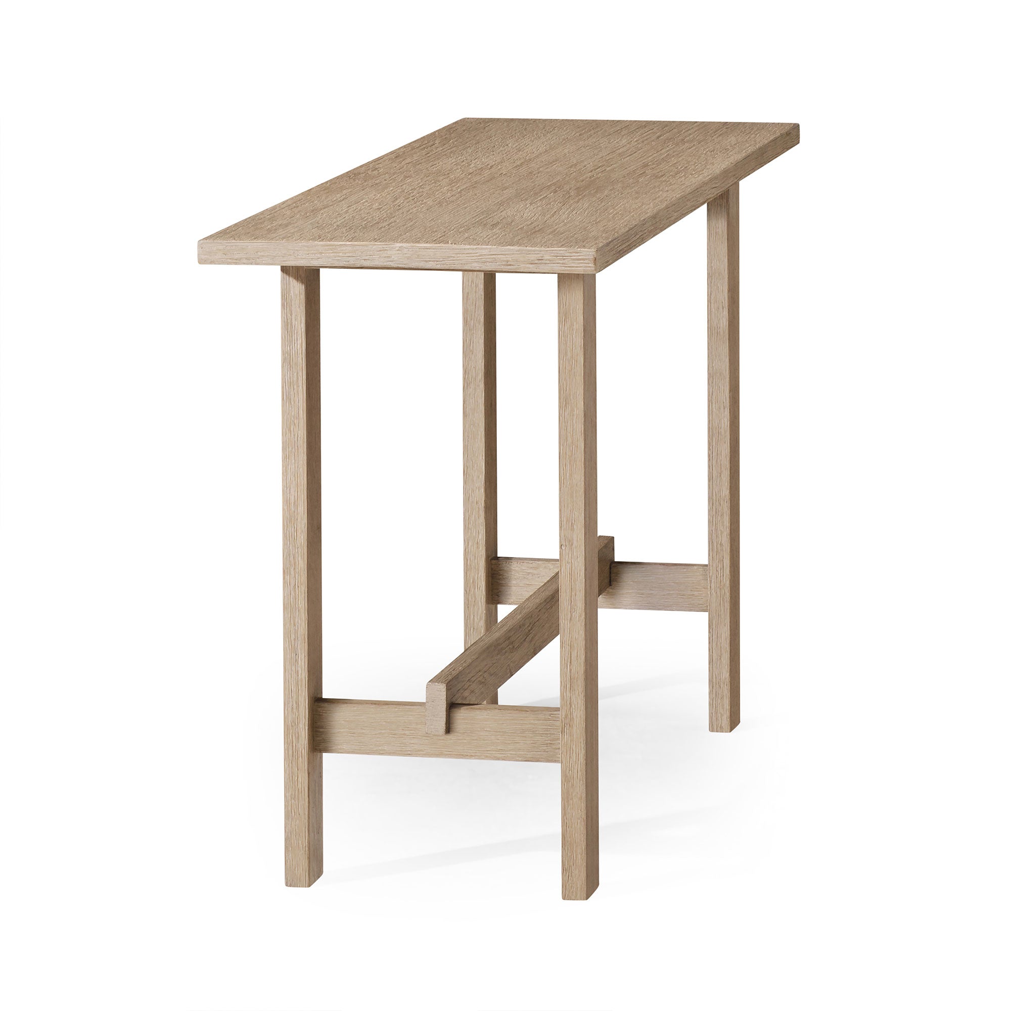 Hera Organic Wooden Console Table in Weathered Grey Finish in Accent Tables by Maven Lane