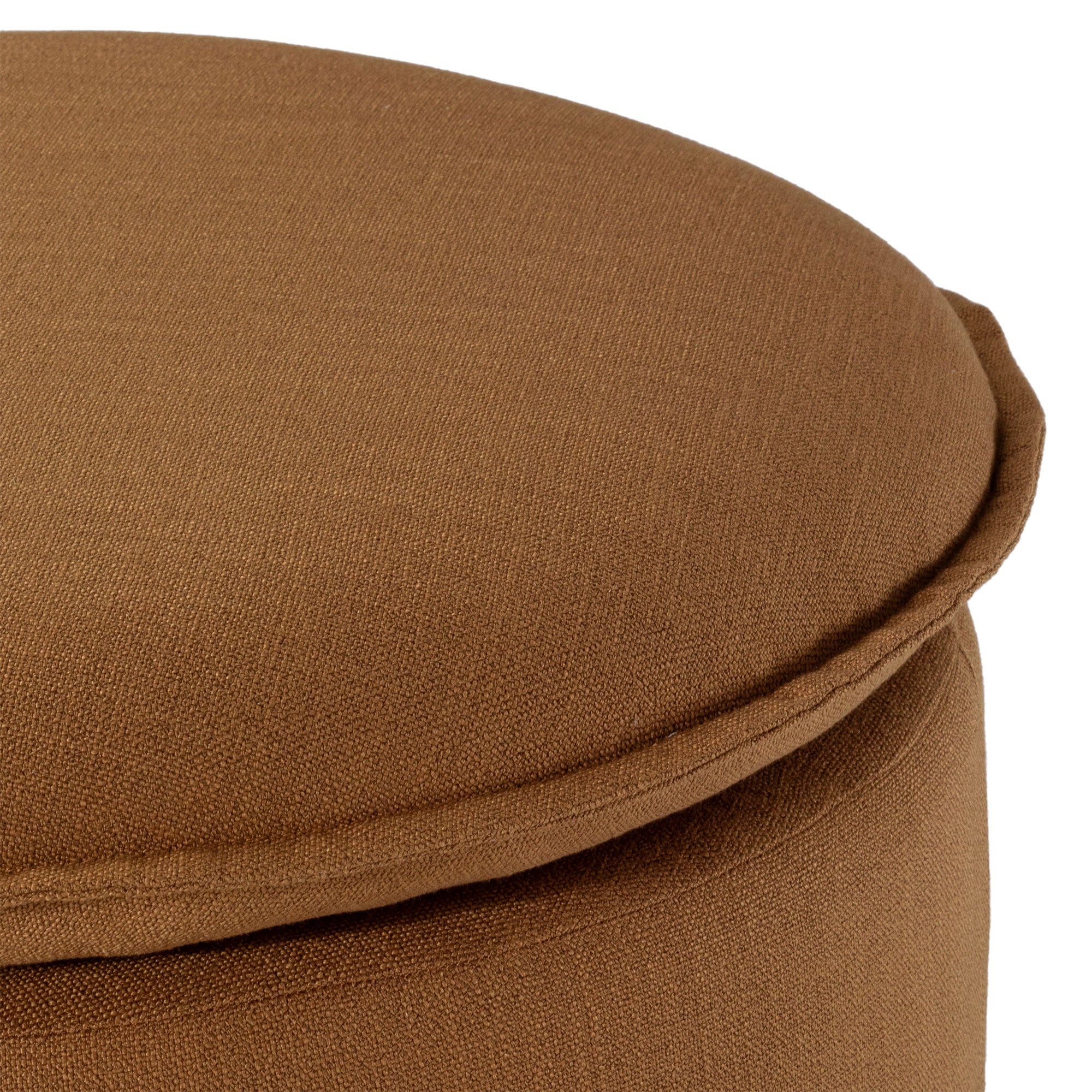 Lyra Organic Ottoman in Clay Fabric Upholstery in Ottomans & Benches by Maven Lane