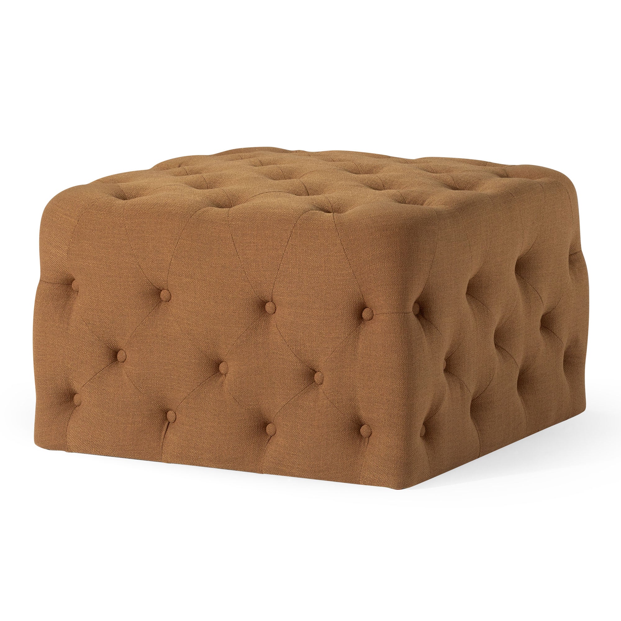 Henry Classical Ottoman in Clay Fabric Upholstery in Ottomans & Benches by Maven Lane
