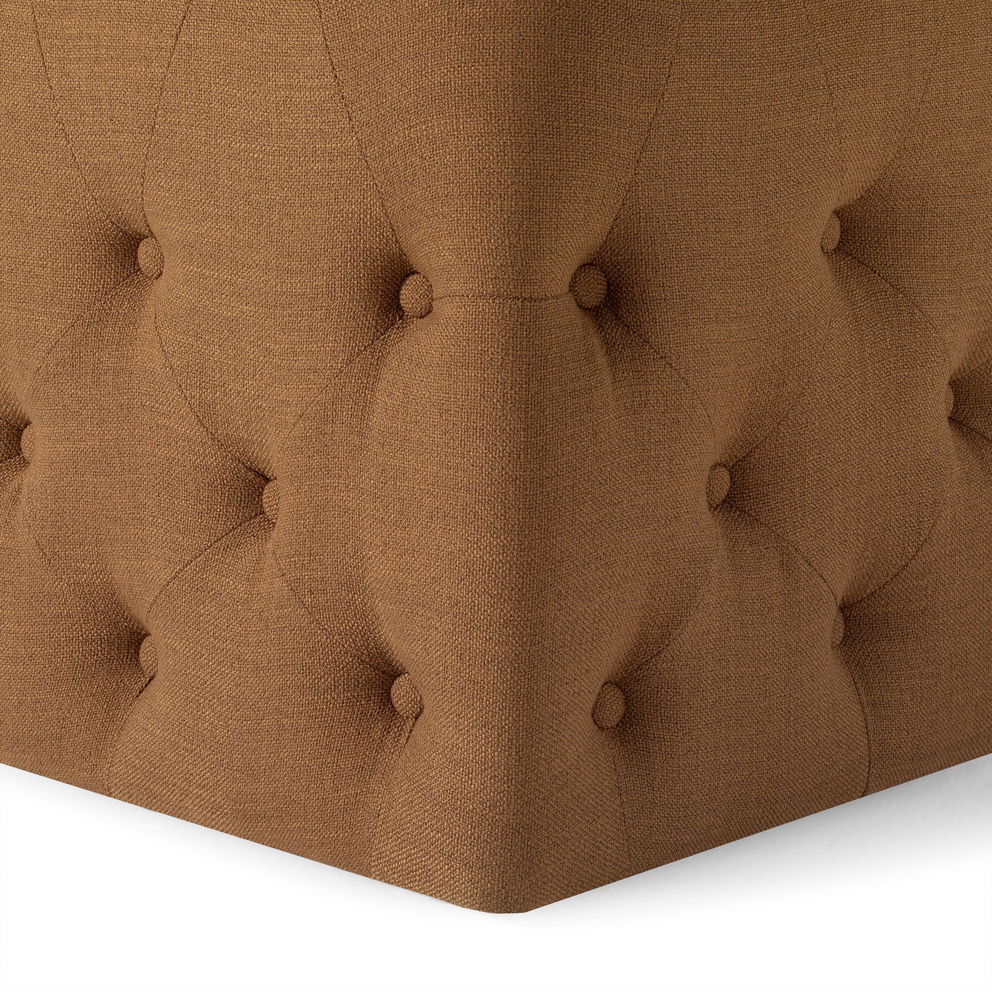 Henry Classical Ottoman in Clay Fabric Upholstery in Ottomans & Benches by Maven Lane