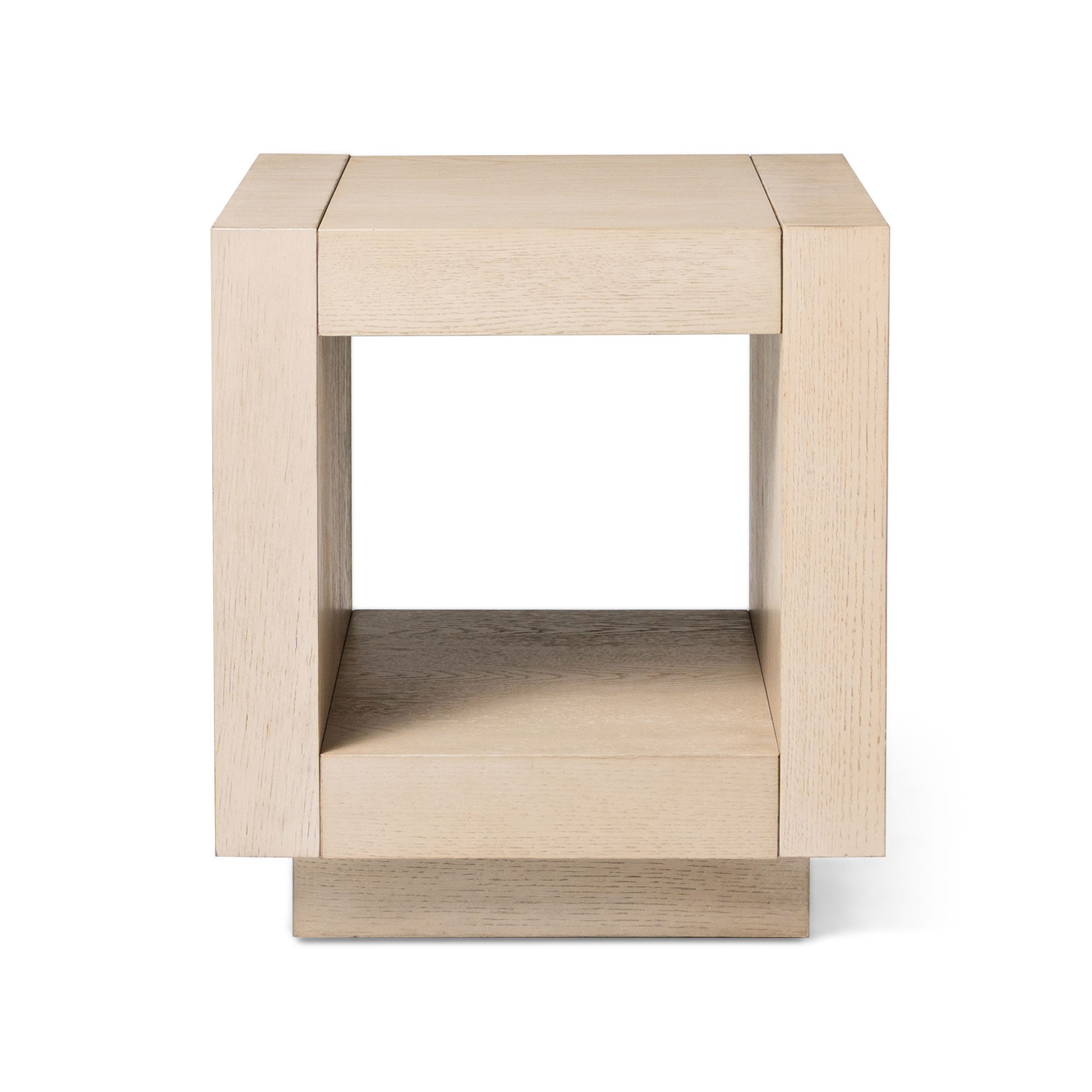 Artemis Contemporary Wooden Side Table in Refined White Finish in Accent Tables by Maven Lane
