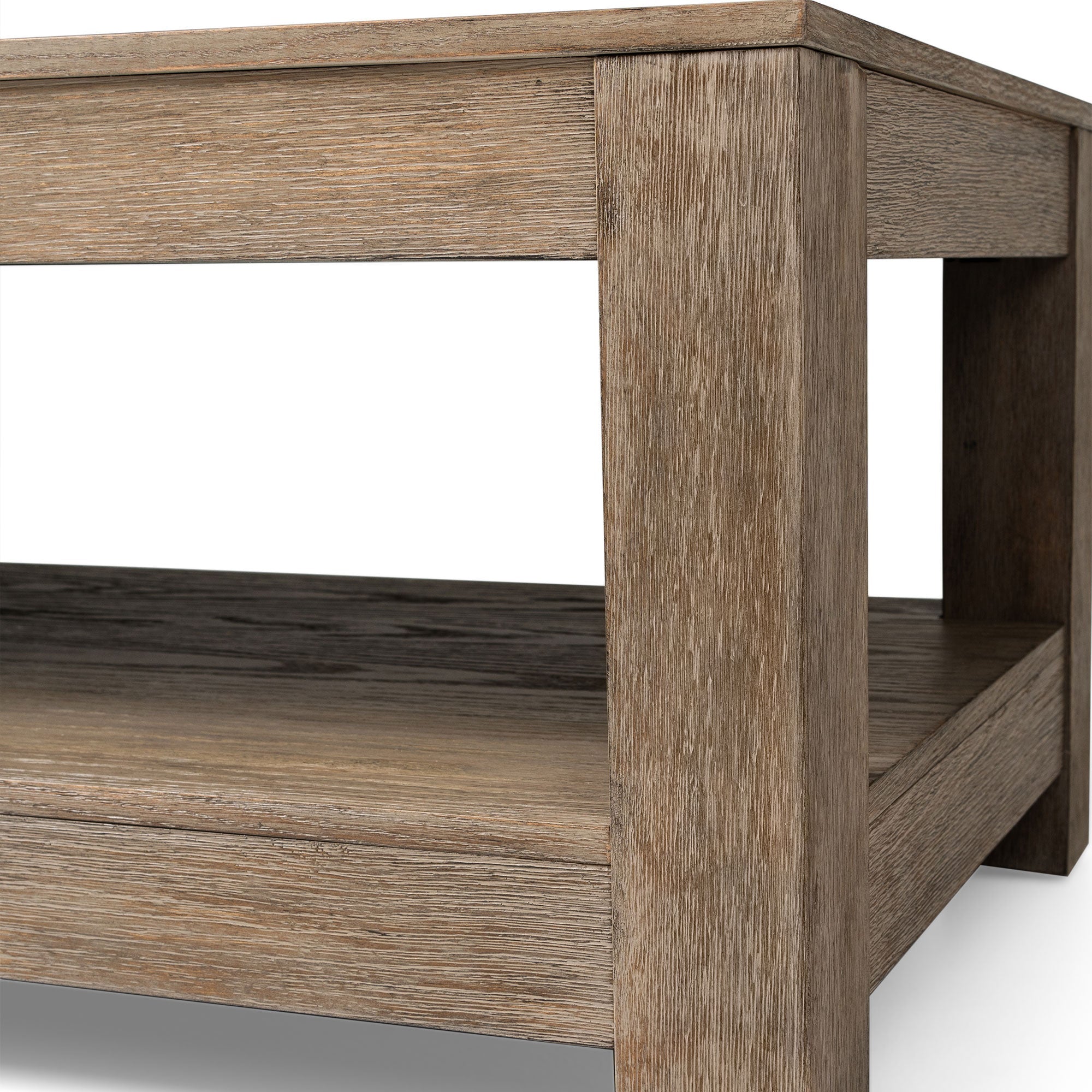 Paulo Wooden Coffee Table in Weathered Grey Finish in Accent Tables by Maven Lane