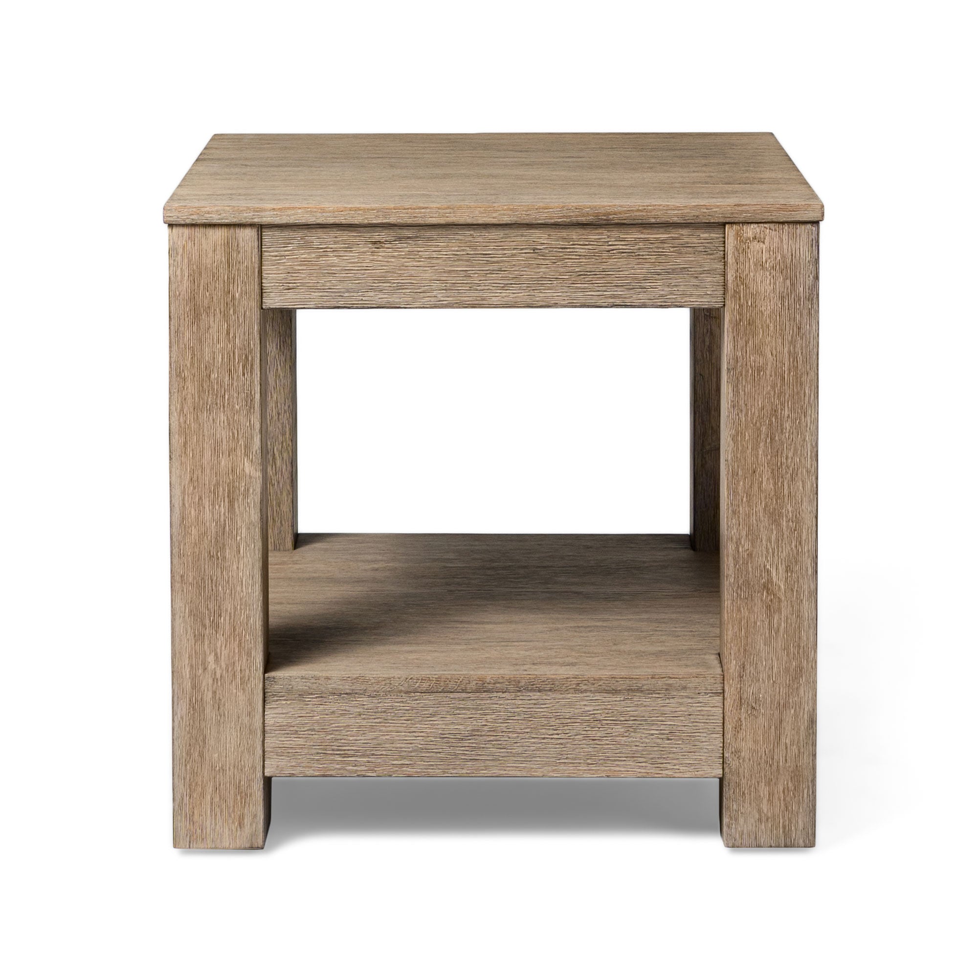 Paulo Wooden Side Table in Weathered Grey Finish in Accent Tables by Maven Lane