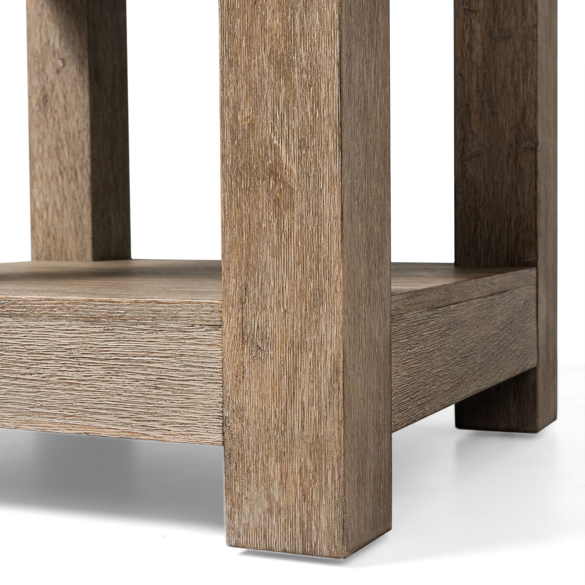 Paulo Wooden Side Table in Weathered Grey Finish in Accent Tables by Maven Lane