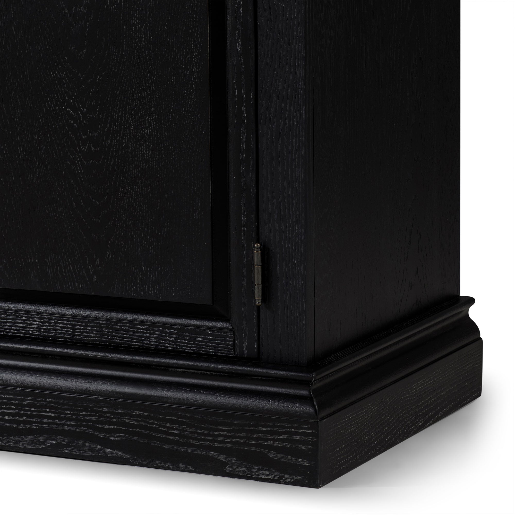 Theo Classical Wooden Sideboard in Antiqued Black Finish in Cabinets by Maven Lane