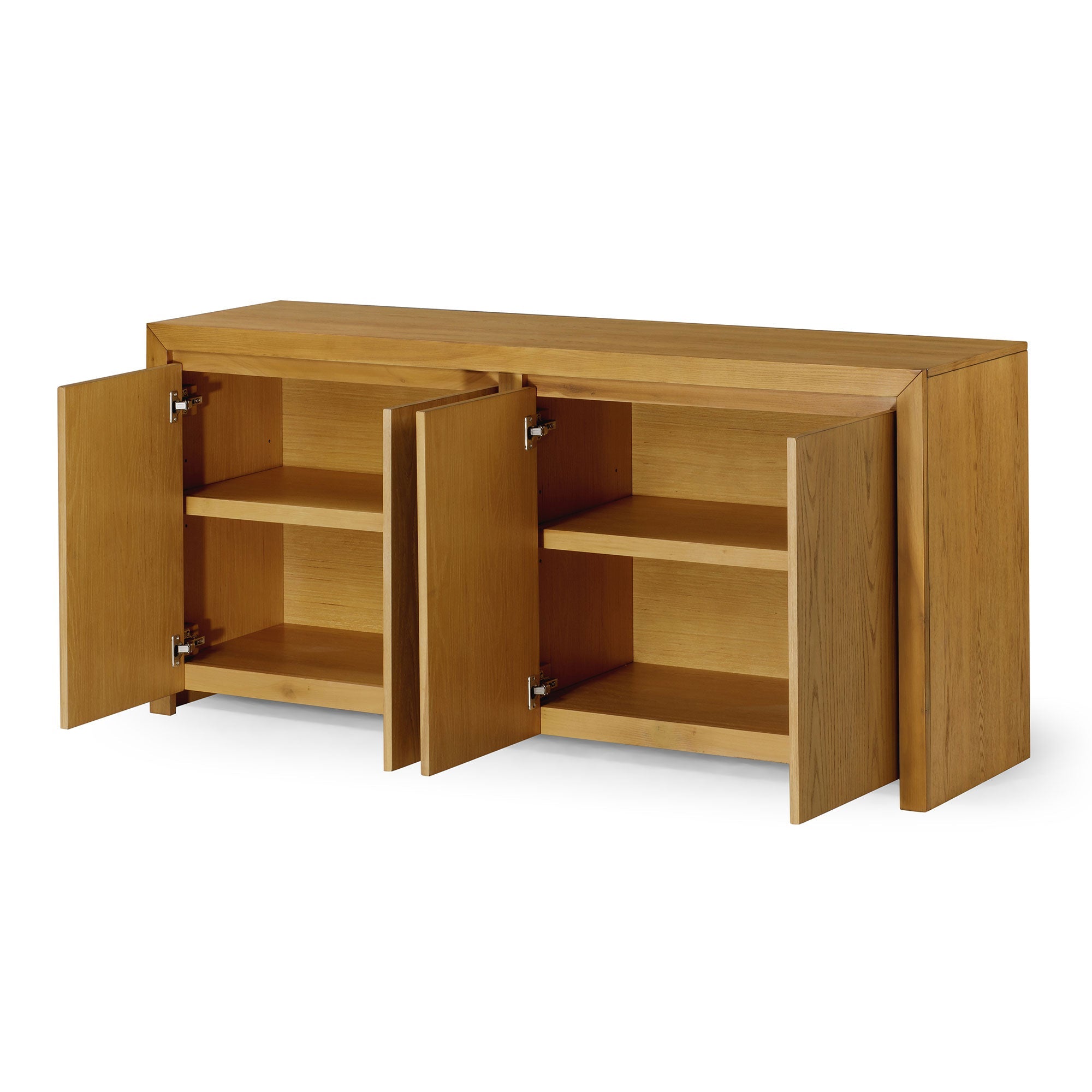 Iris Contemporary Wooden Sideboard in Refined Natural Finish in Cabinets by Maven Lane