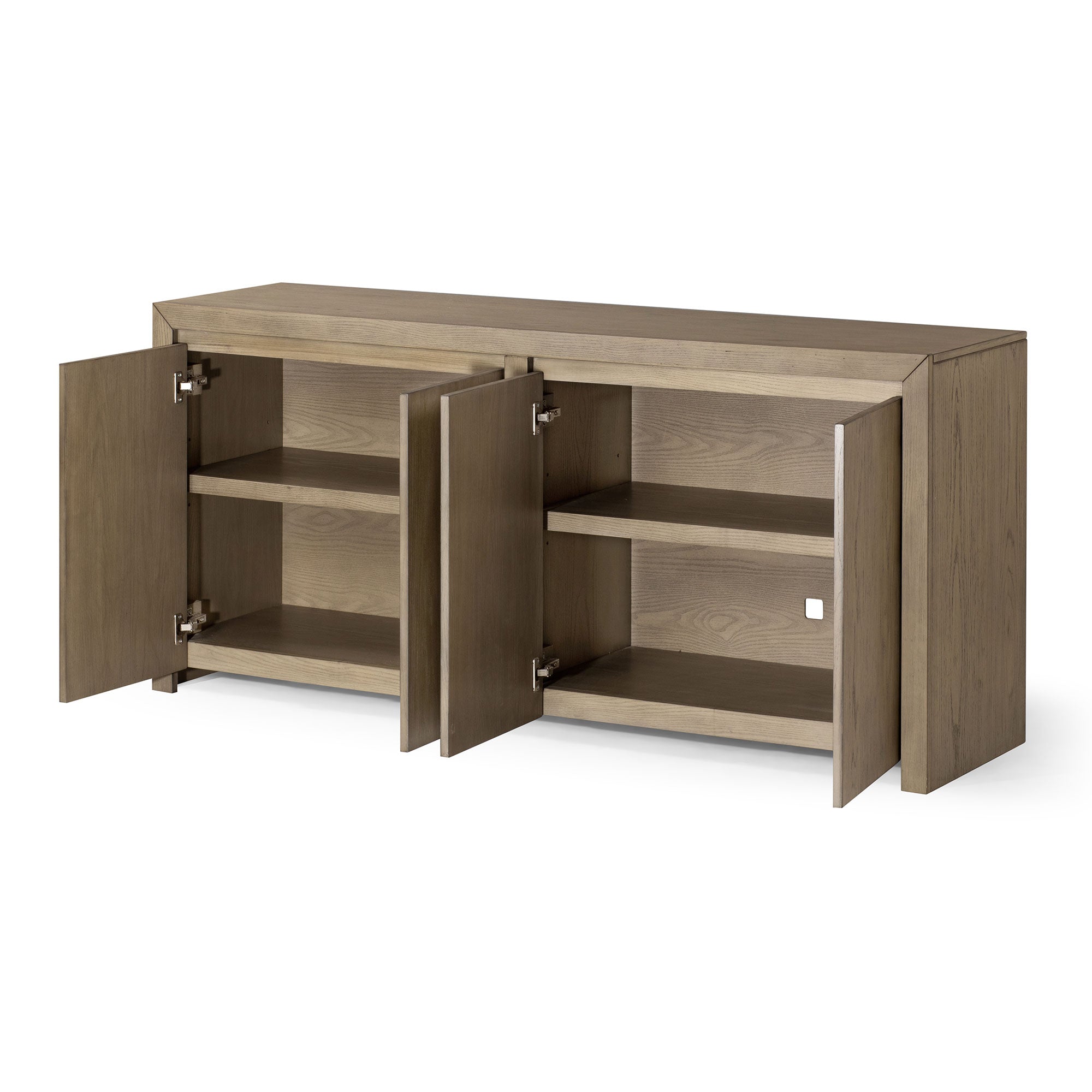 Iris Contemporary Wooden Sideboard in Refined Grey Finish in Cabinets by Maven Lane