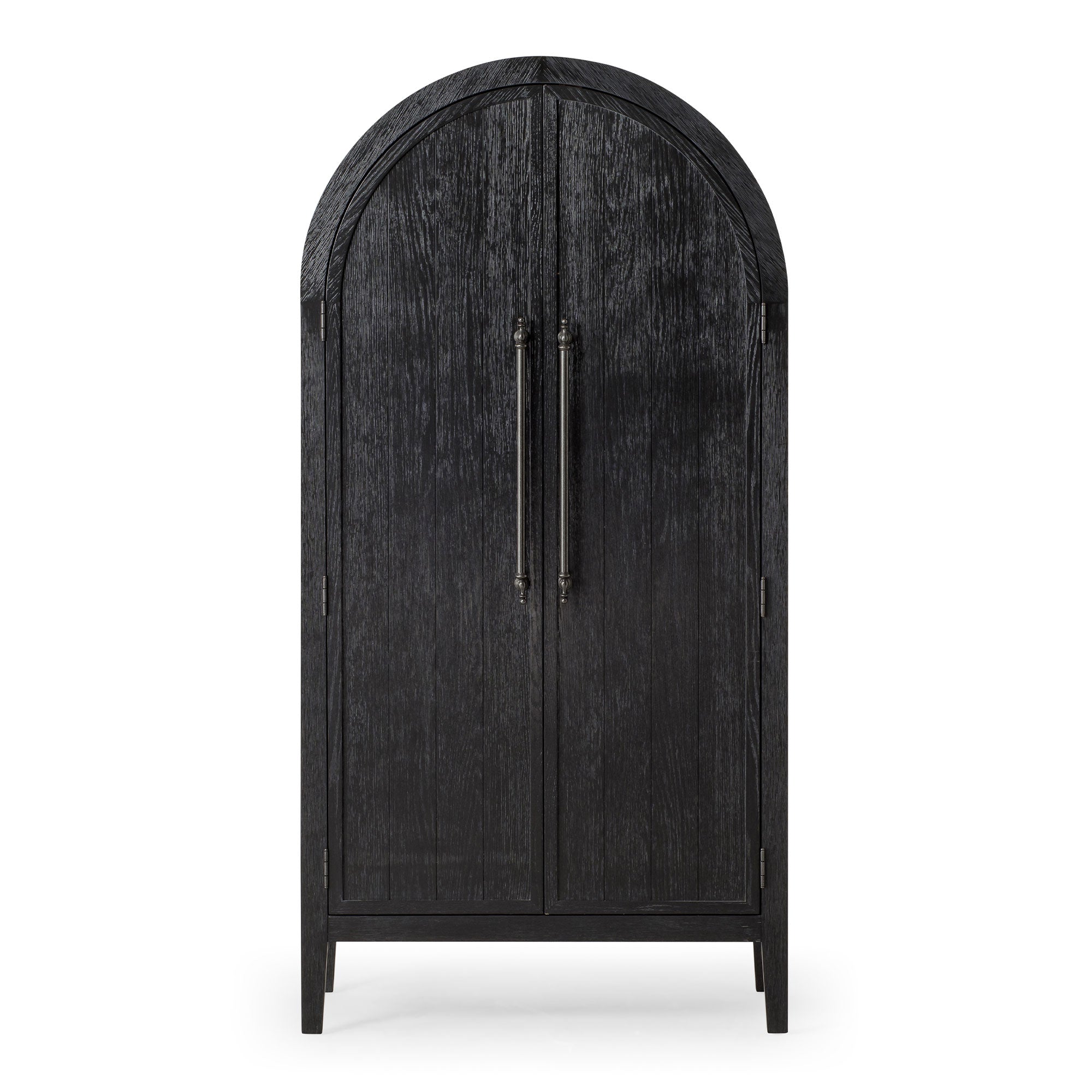 Selene Classical Wooden Cabinet in Antiqued Black Finish in Cabinets by Maven Lane