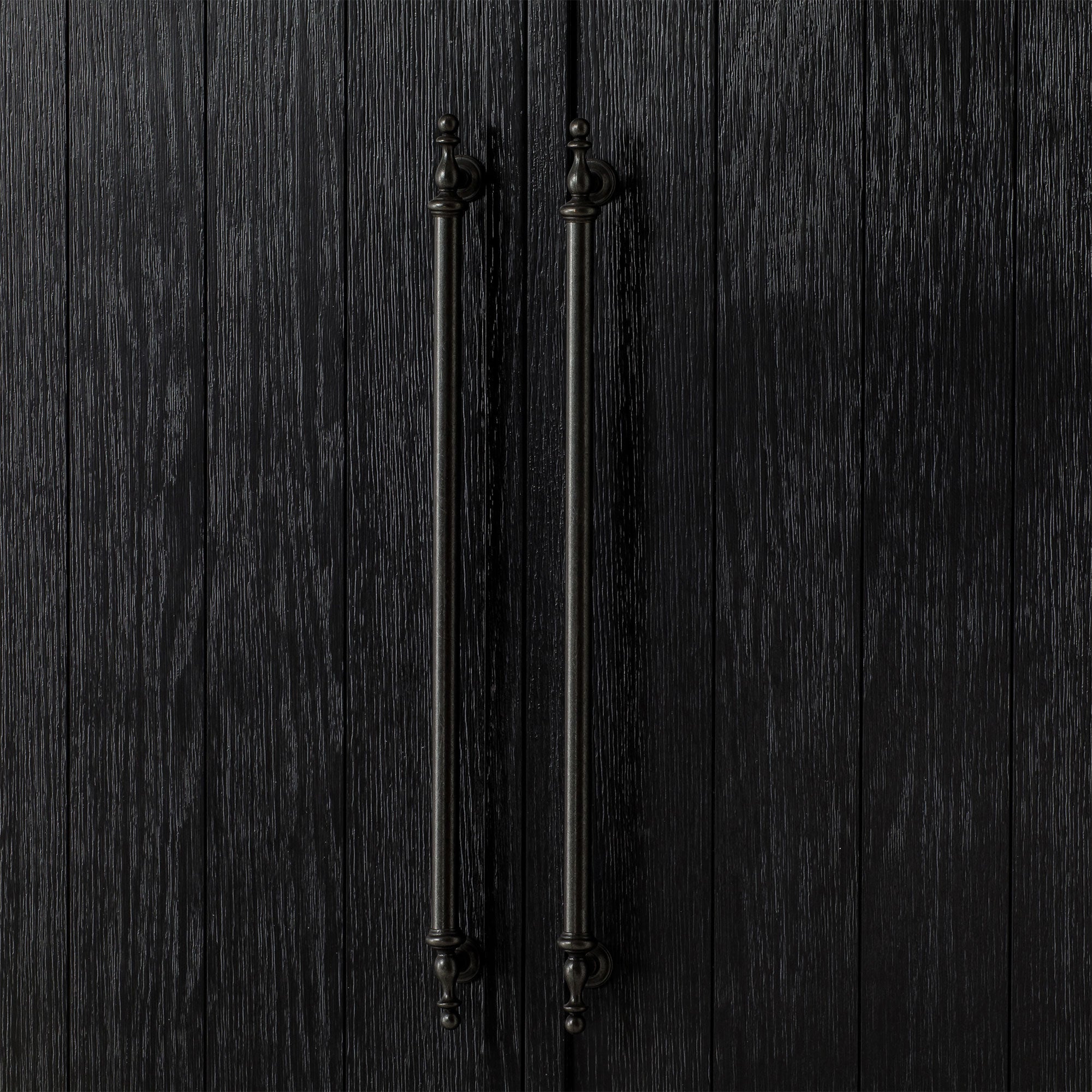 Selene Classical Wooden Cabinet in Antiqued Black Finish in Cabinets by Maven Lane