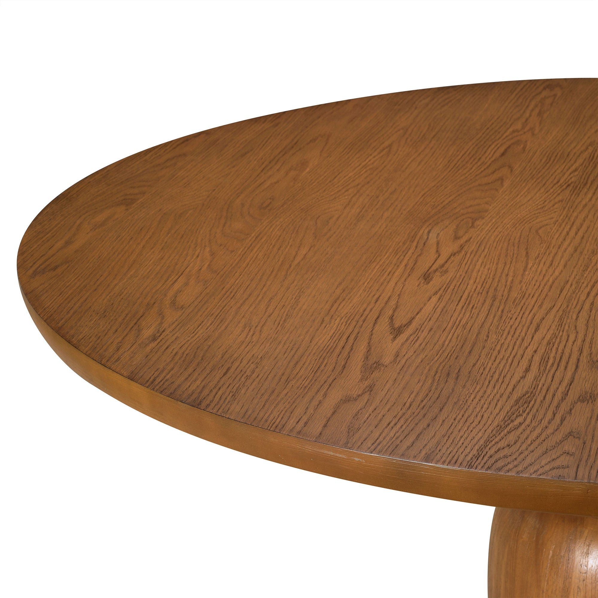 Mila Contemporary Round Wooden Dining Table in Refined Brown Finish in Dining Furniture by Maven Lane