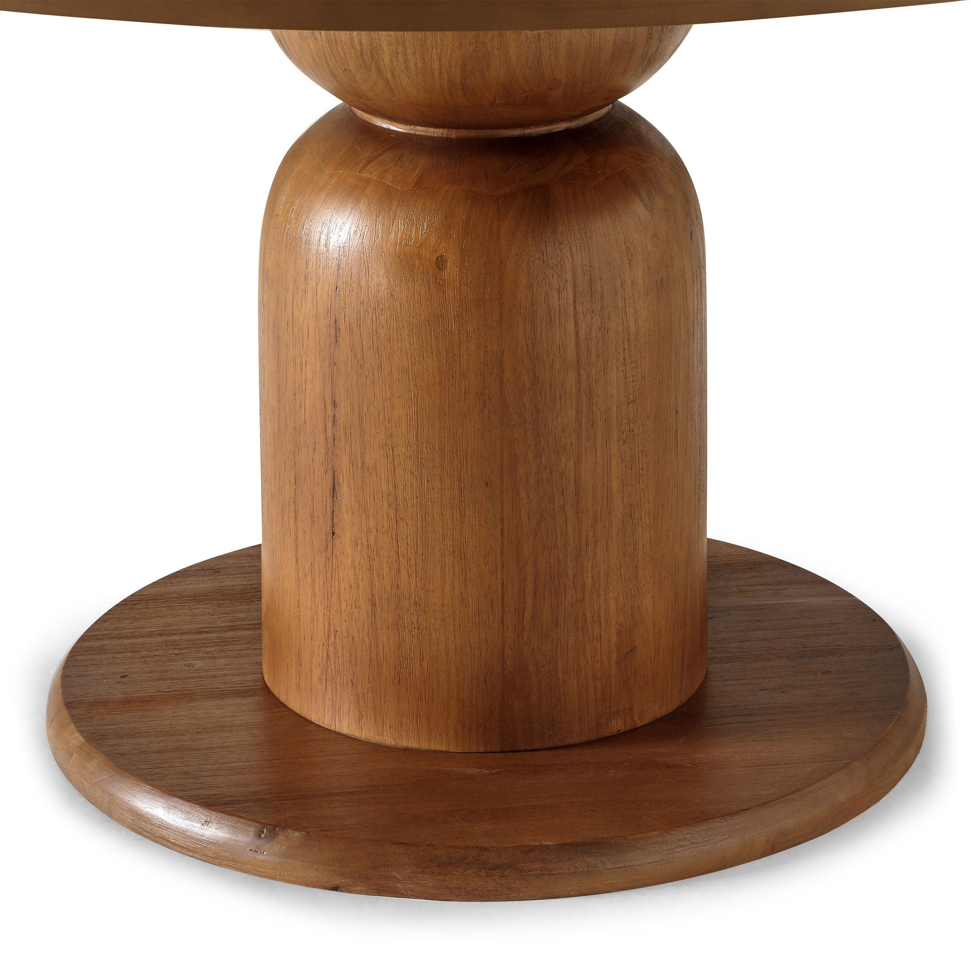 Mila Contemporary Round Wooden Dining Table in Refined Brown Finish in Dining Furniture by Maven Lane