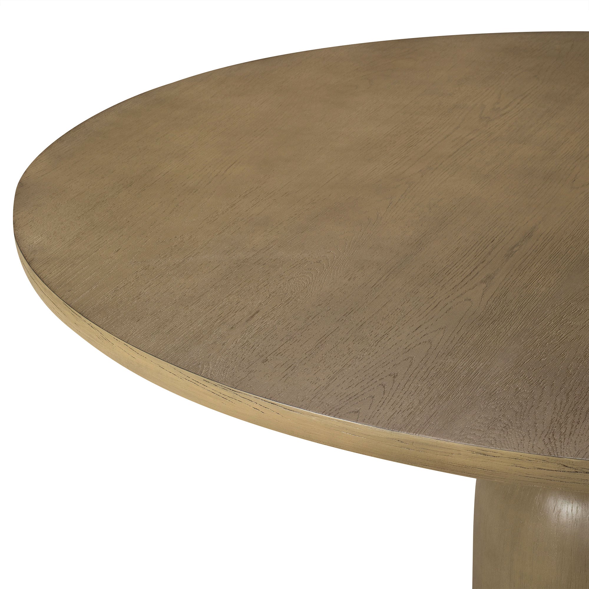 Mila Contemporary Round Wooden Dining Table in Refined Grey Finish in Dining Furniture by Maven Lane