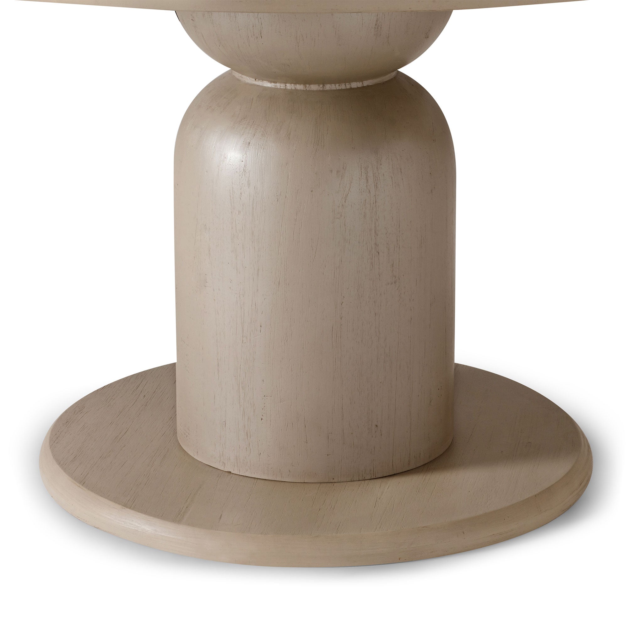 Mila Contemporary Round Wooden Dining Table in Refined White Finish in Dining Furniture by Maven Lane
