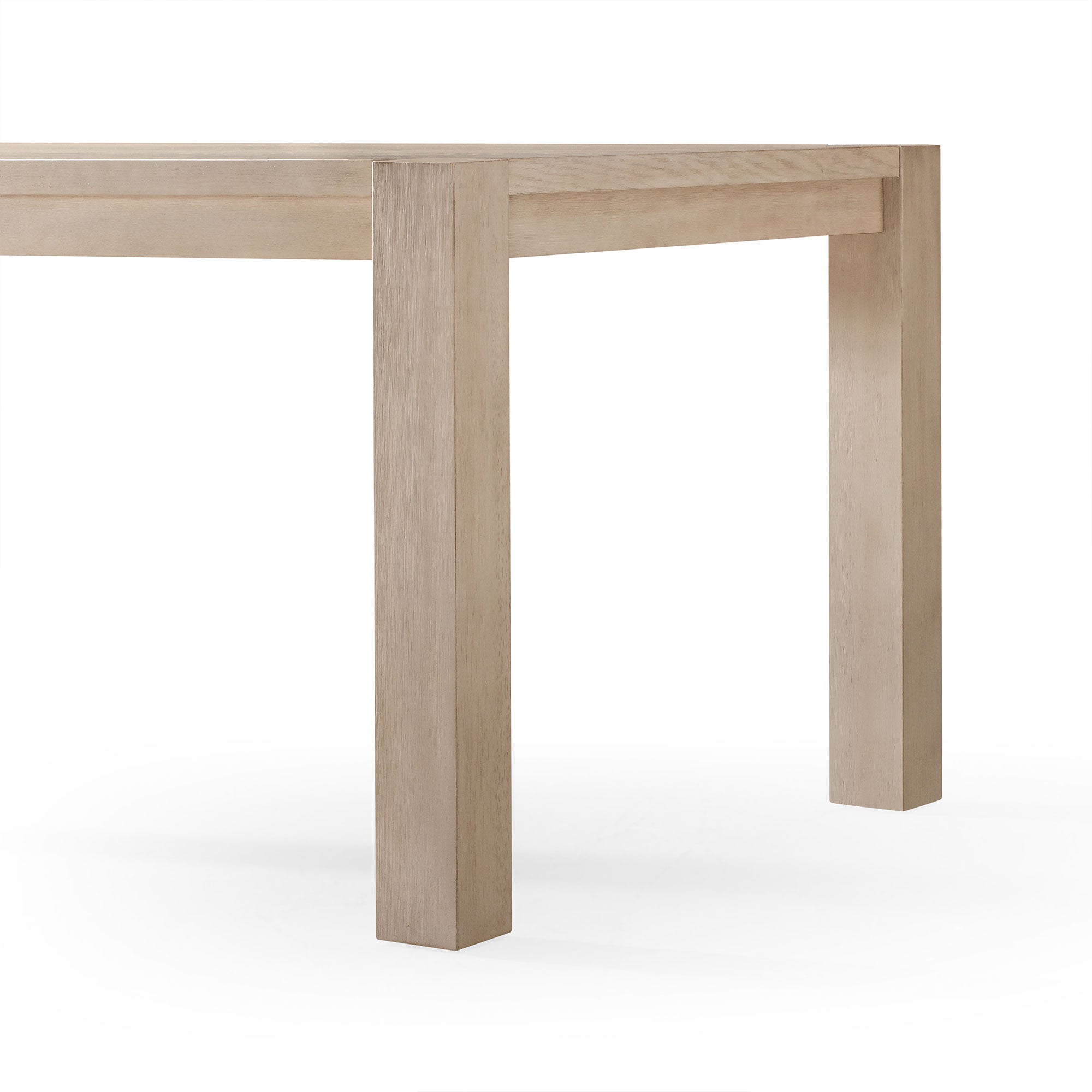 Cleo Contemporary Wooden Dining Table in Refined White Finish in Dining Furniture by Maven Lane