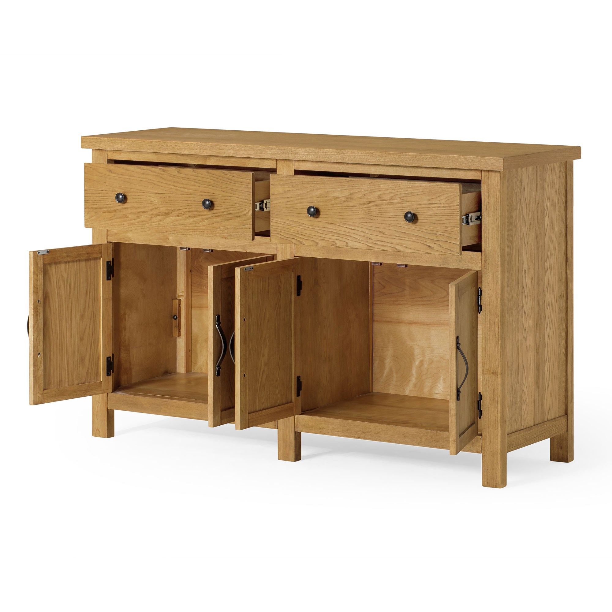 Felix Organic Wooden Sideboard in Weathered Natural Finish in Cabinets by Maven Lane