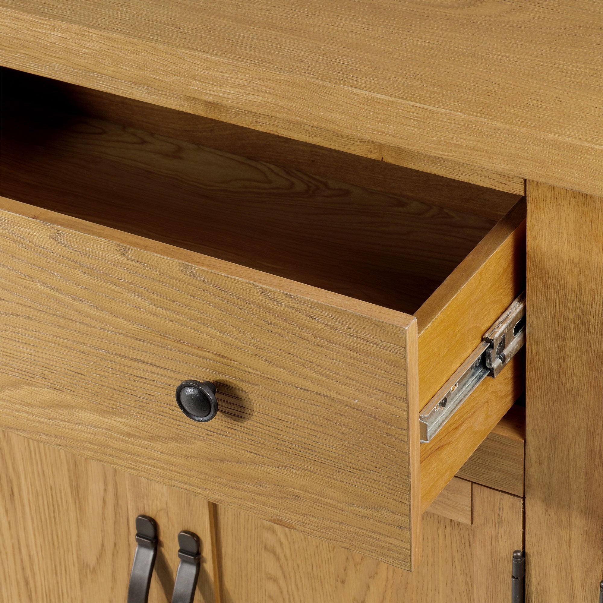 Felix Organic Wooden Sideboard in Weathered Natural Finish in Cabinets by Maven Lane