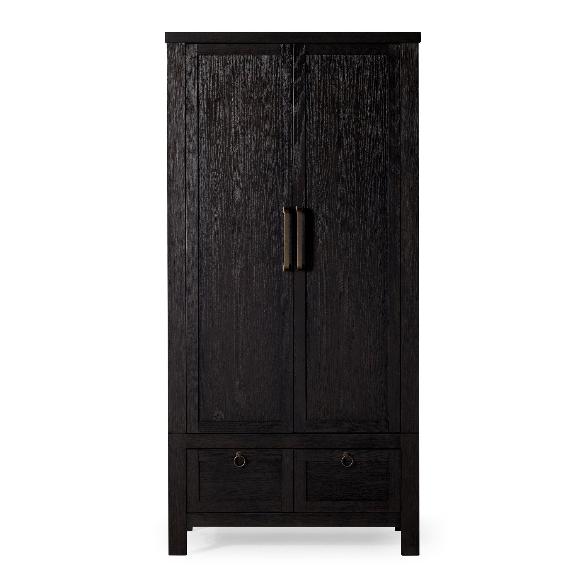 Vaughn Organic Wooden Cabinet in Weathered Black Finish in Cabinets by Maven Lane