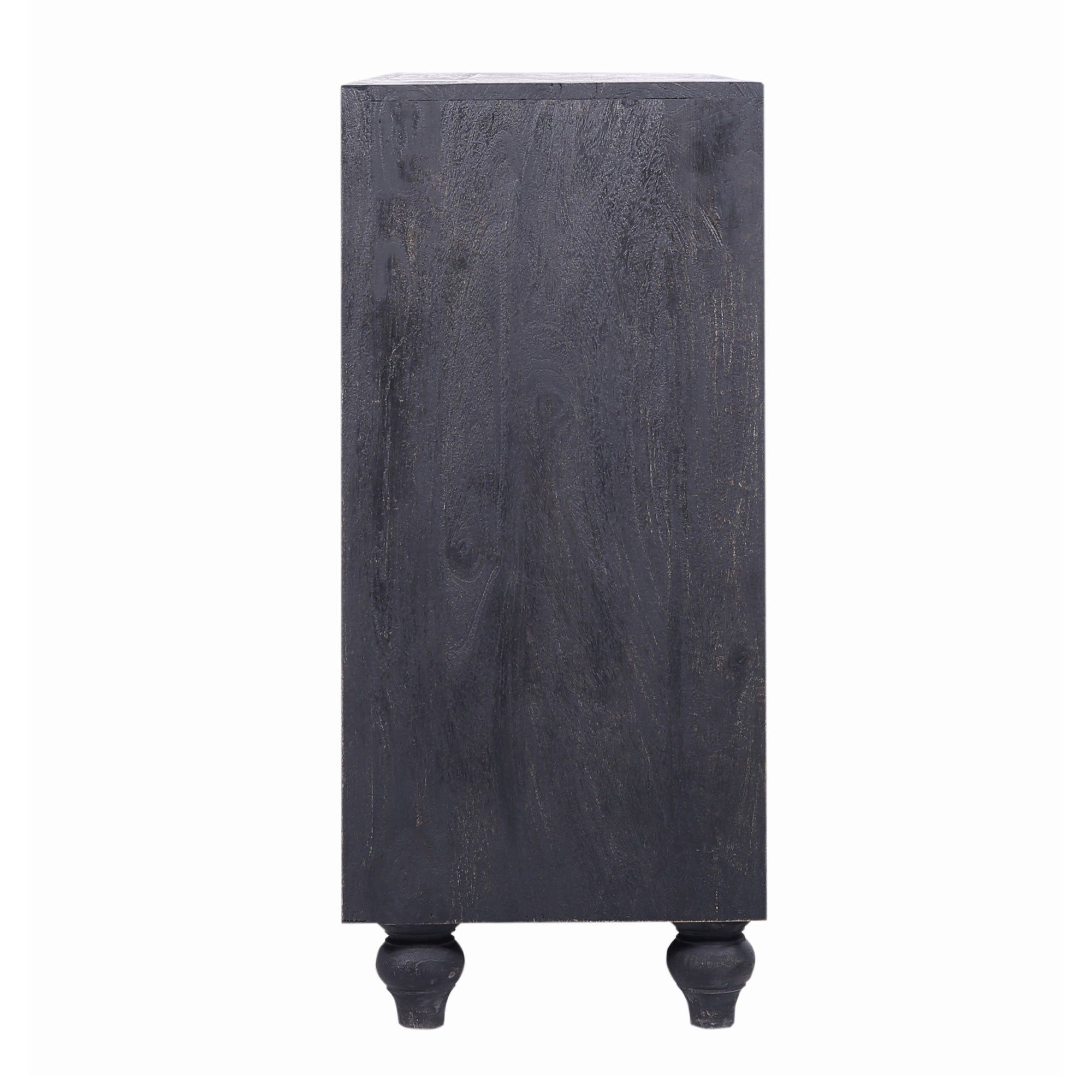 Patrin Nomad Wooden Sideboard in Distressed Black Finish in Cabinets by VMInnovations