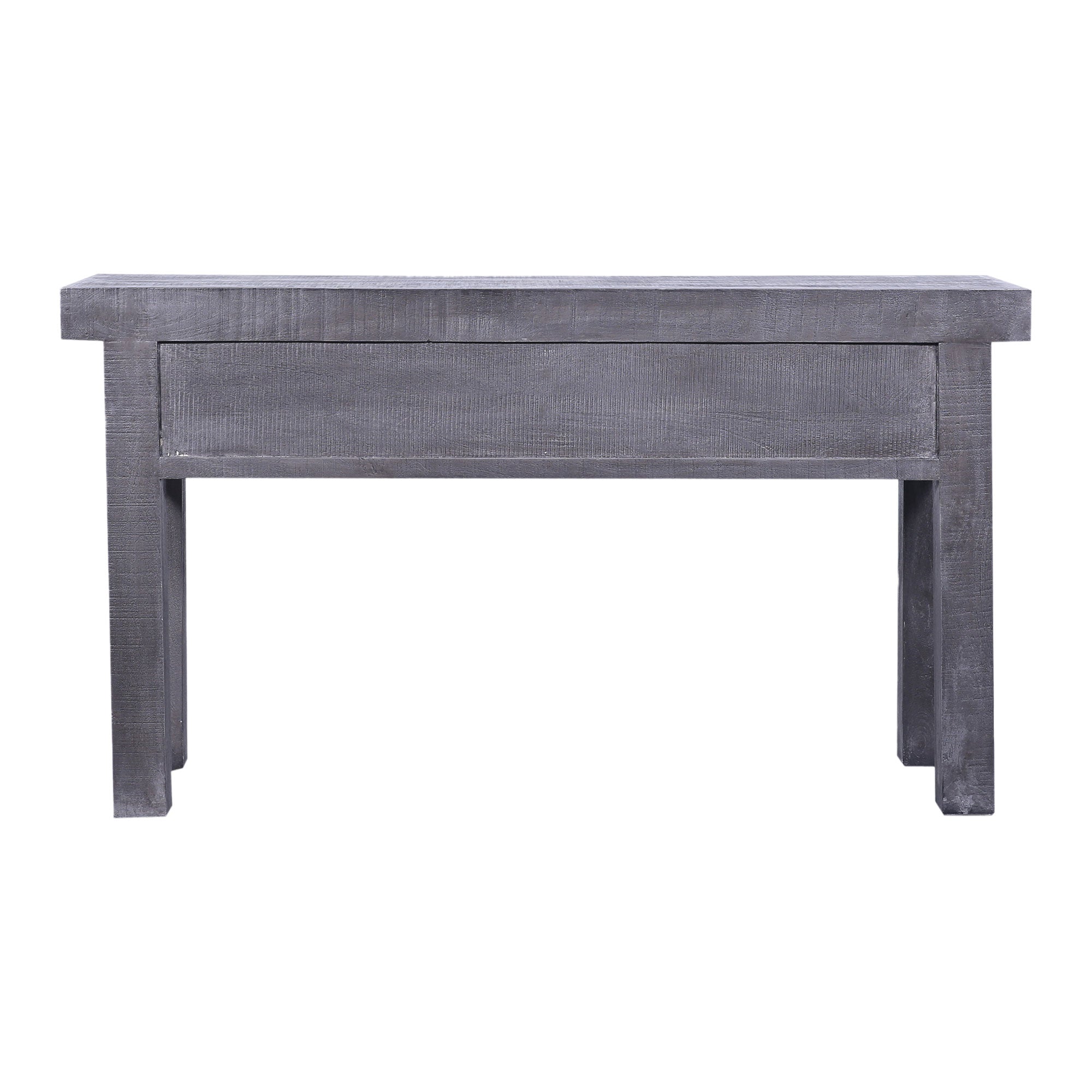 Veena Nomad Wooden Console Table in Distressed Grey Finish in Dining Furniture by VMI