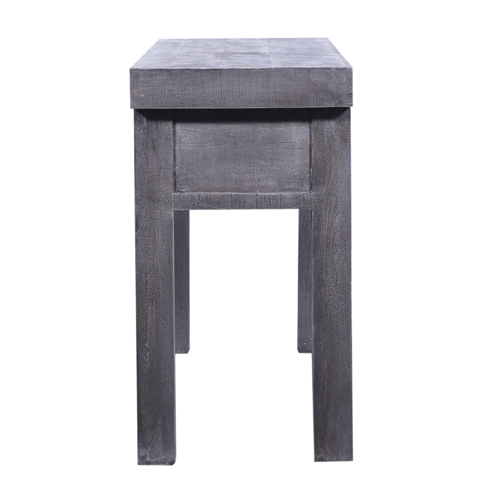 Veena Nomad Wooden Console Table in Distressed Grey Finish in Dining Furniture by VMI