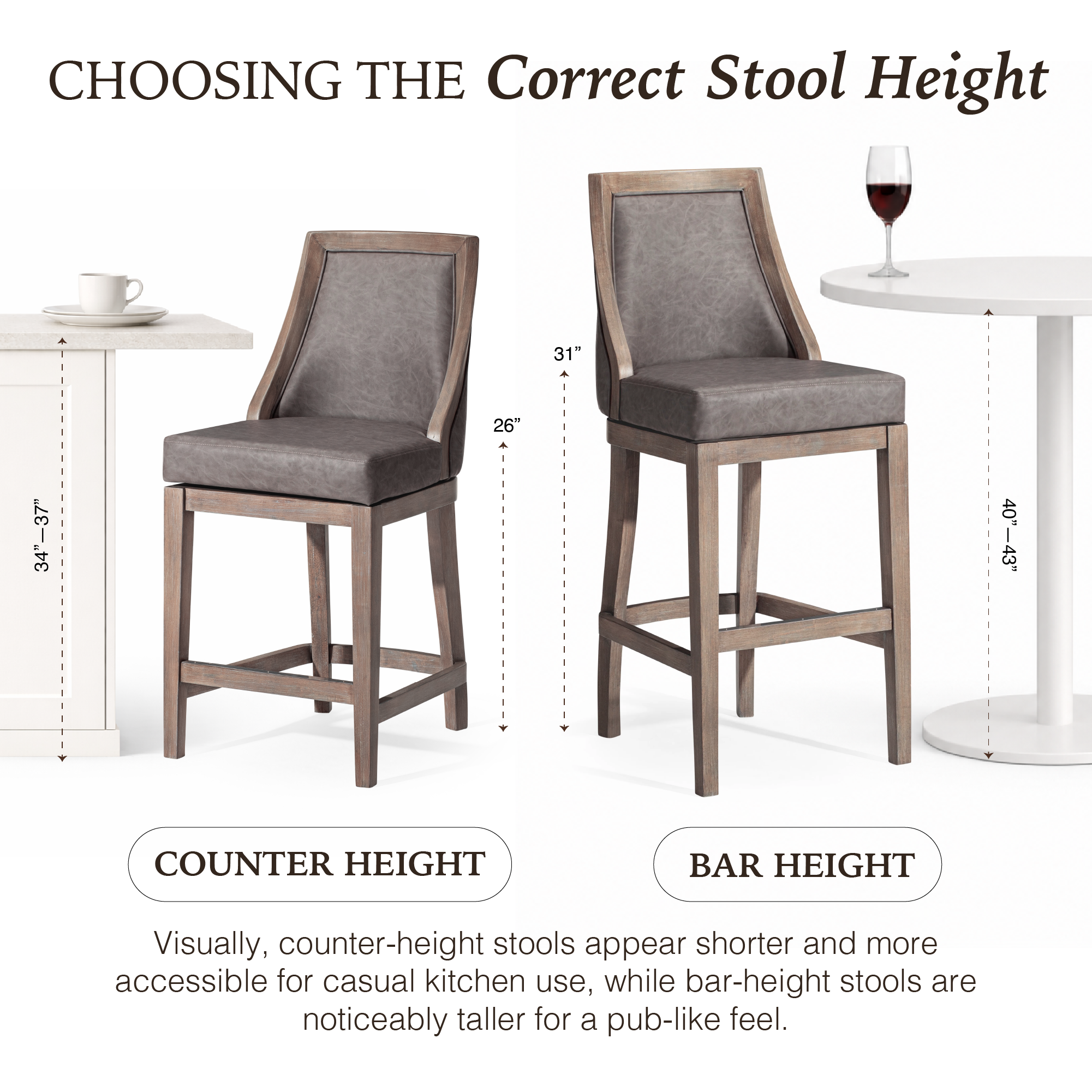 Vienna Swivel Bar Stool in Grey Finish with Grey Faux Leather in Stools by Maven Lane