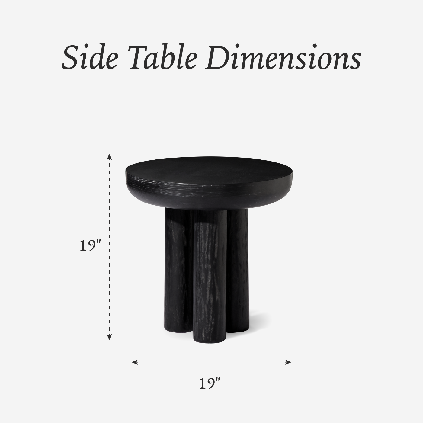 Owen Rustic Wooden Side Table In Aged Black in Accent Tables by Maven Lane