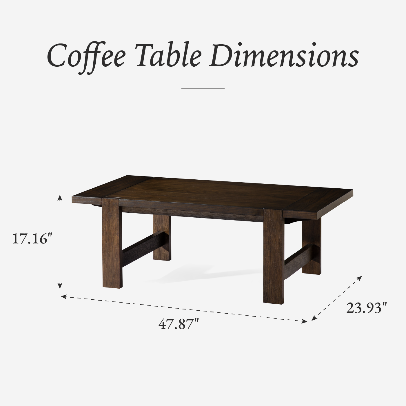 Angelo Rustic Rectangular Wooden Coffee Table In Aged Brown in Coffee Table by Maven Lane
