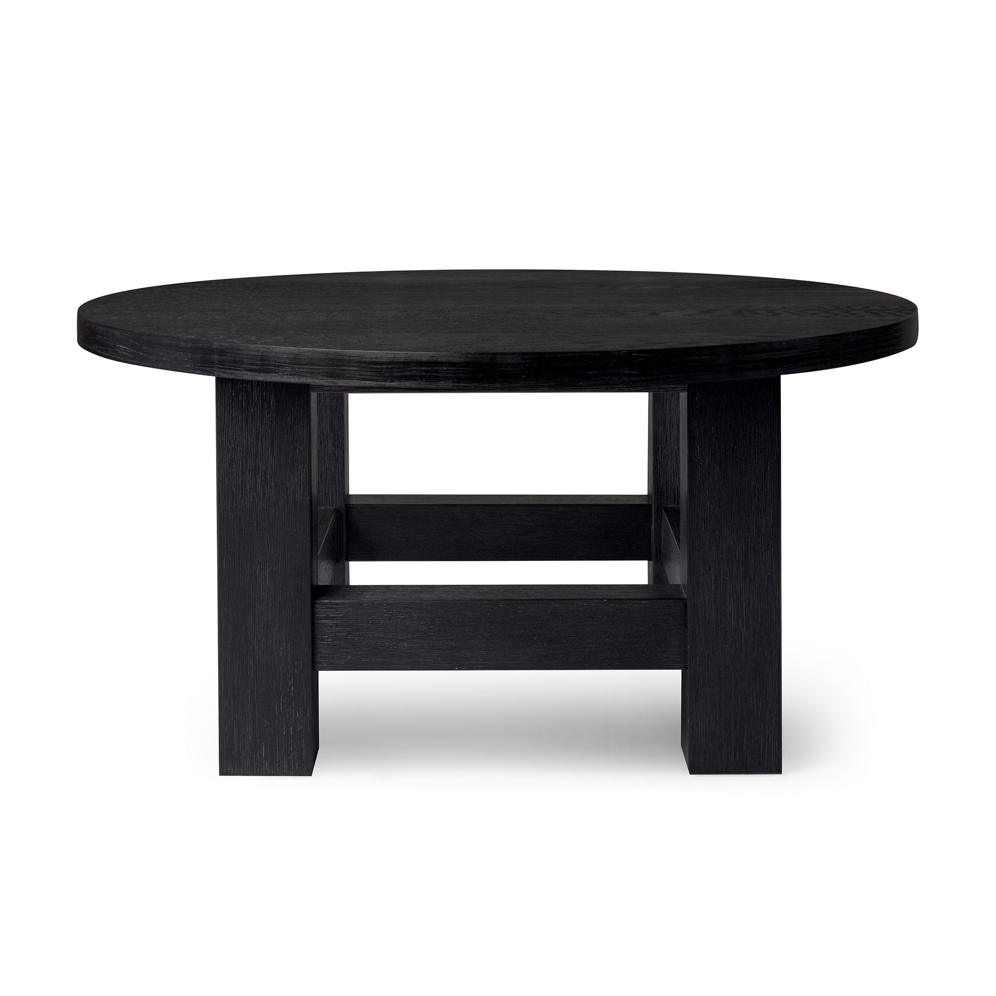 Marco Wooden Round Coffee Table in Aged Black Finish in Accent Tables by VMI