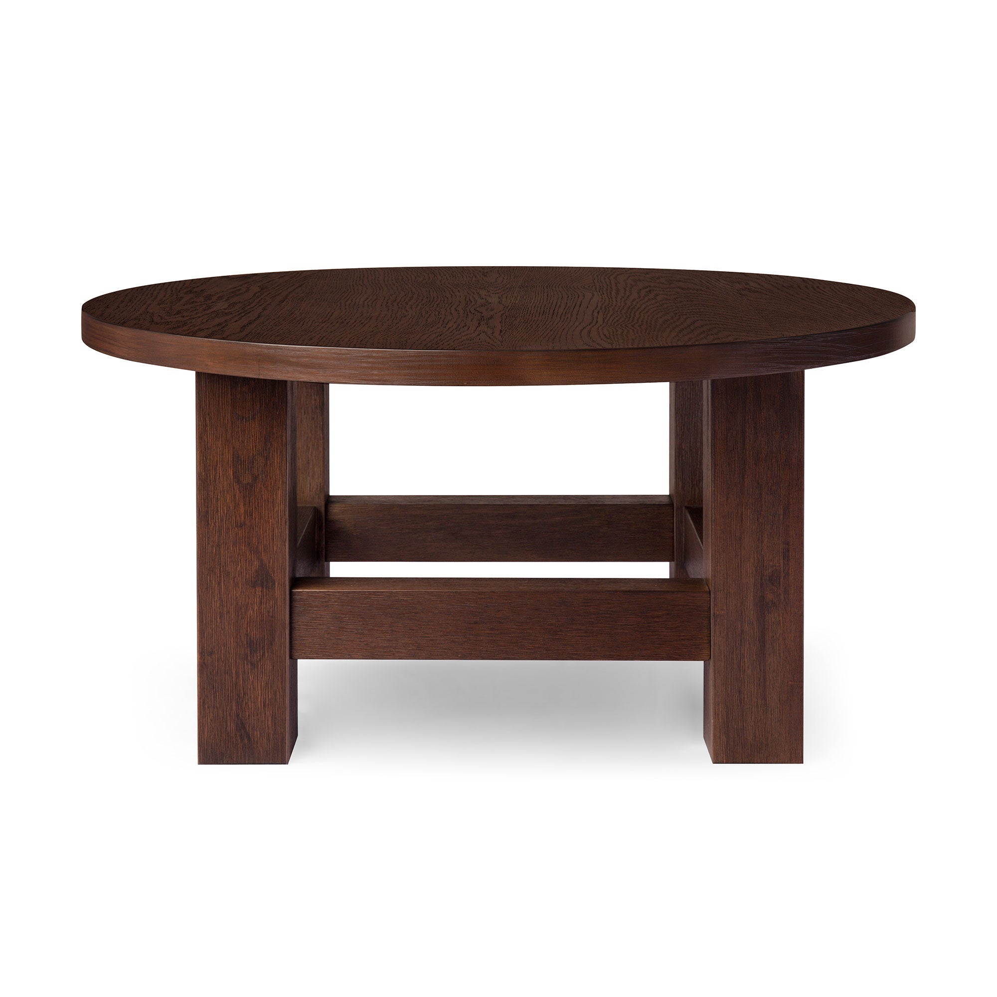 Marco Wooden Round Coffee Table in Aged Brown Finish in Accent Tables by Maven Lane