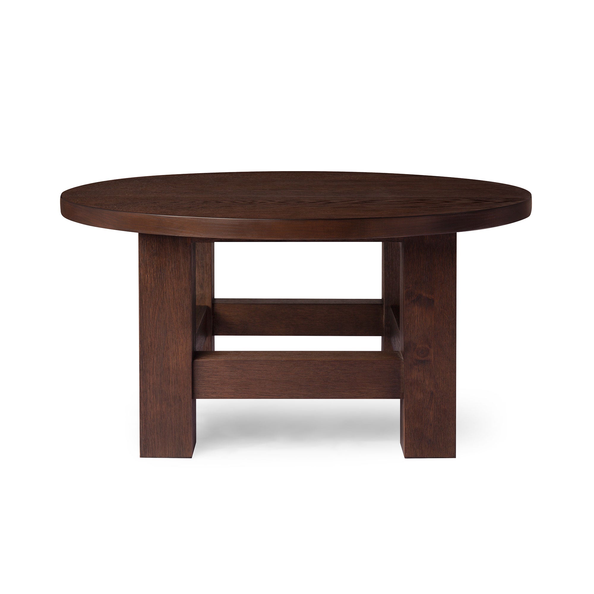 Marco Wooden Round Coffee Table in Aged Brown Finish in Accent Tables by Maven Lane